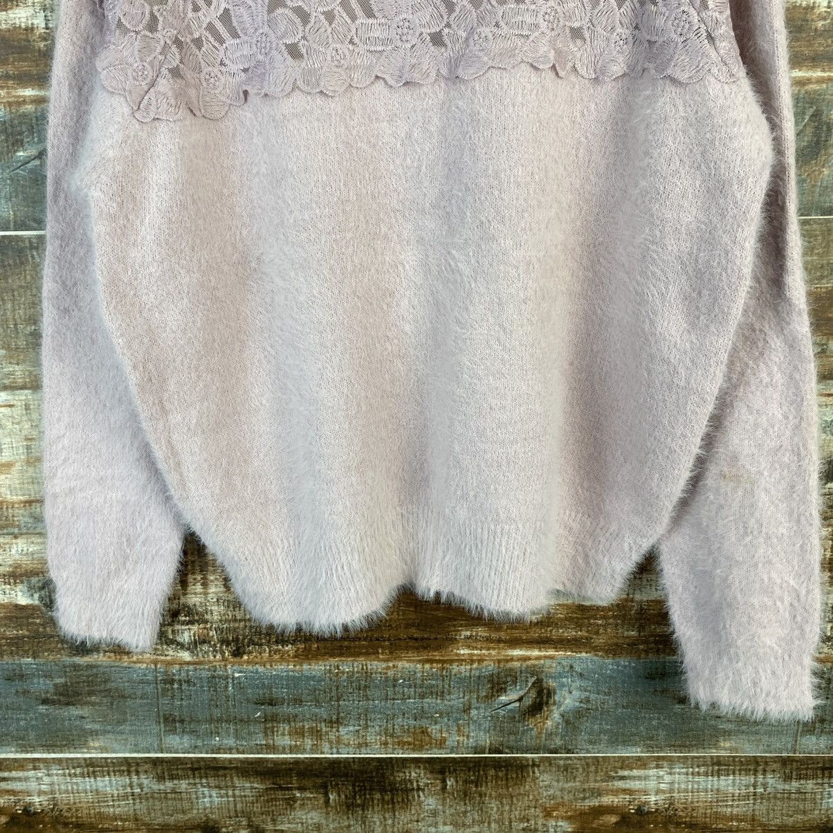 Vintage DL GU Pink Mohair fur shaggy sexy Knitwear #C1092 Size L / US 10 / IT 46 - 6 Thumbnail