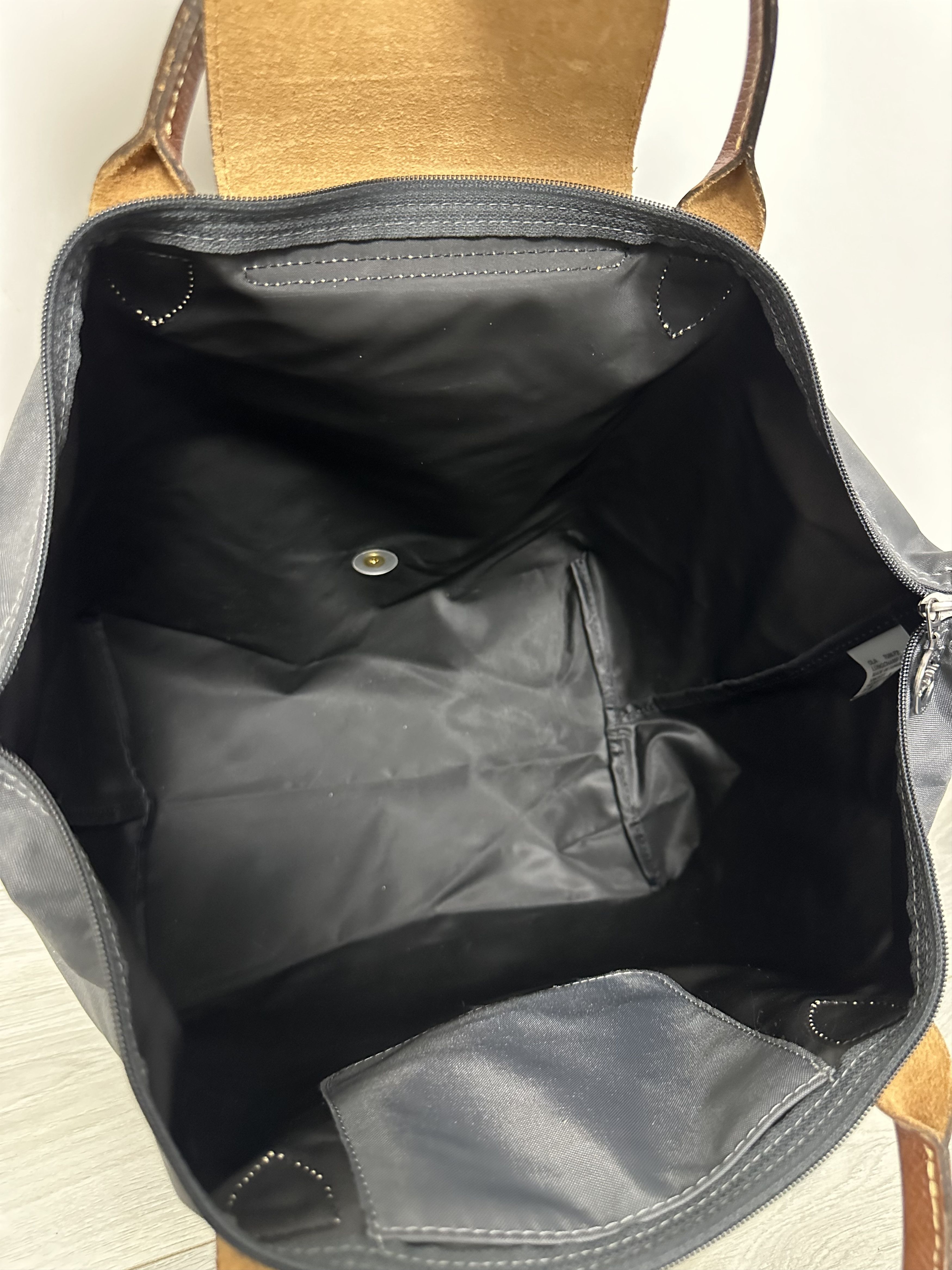 Longchamp Longchamp Le Pilage Gray Tote Bag Medium Size ONE SIZE - 11 Thumbnail