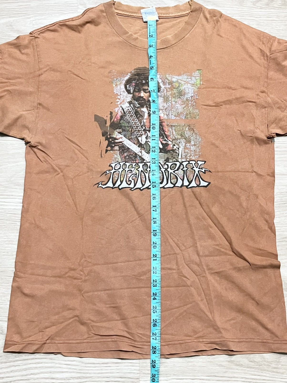 Jimi Hendrix Vintage 90s Jimi Hendrix Fade Orange Band T-Shirts Size US L / EU 52-54 / 3 - 20 Thumbnail