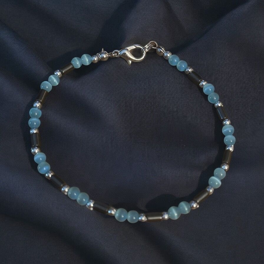 Other Blue cats eye and hematite bead anklet Size ONE SIZE - 1 Thumbnail