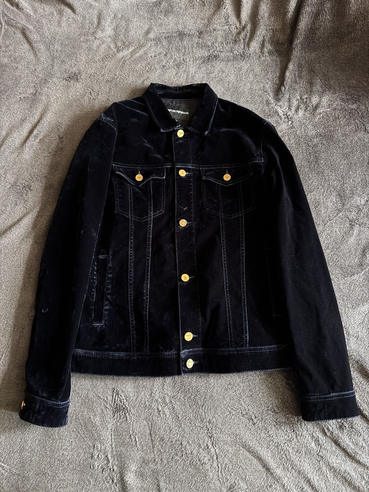 Emporio Armani Emporio Armani Rare velour men's jacket Size US L / EU 52-54 / 3 - 1 Thumbnail