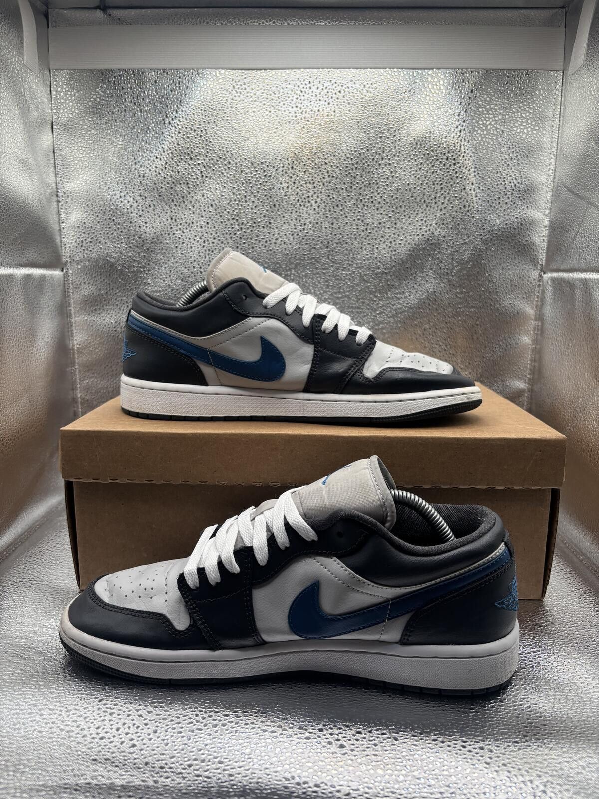 Jordan Brand Air Jordan 1 low anthracite industrial blue Size US 10.5 / IT 40.5 - 5 Thumbnail