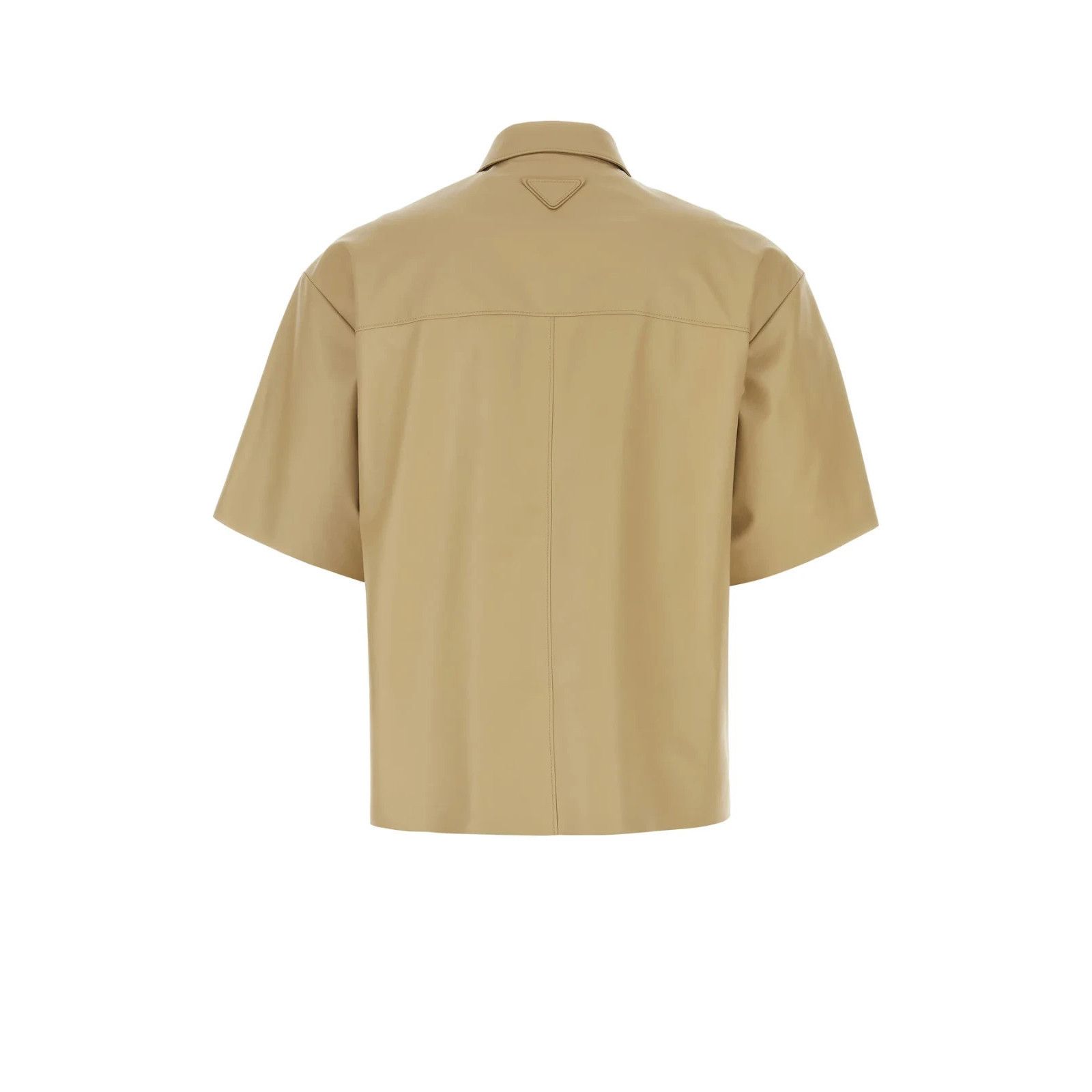 Prada PRADA Beige Leather Shirt New & Authentic (Men's size:50;) Size US M / EU 48-50 / 2 - 2 Thumbnail