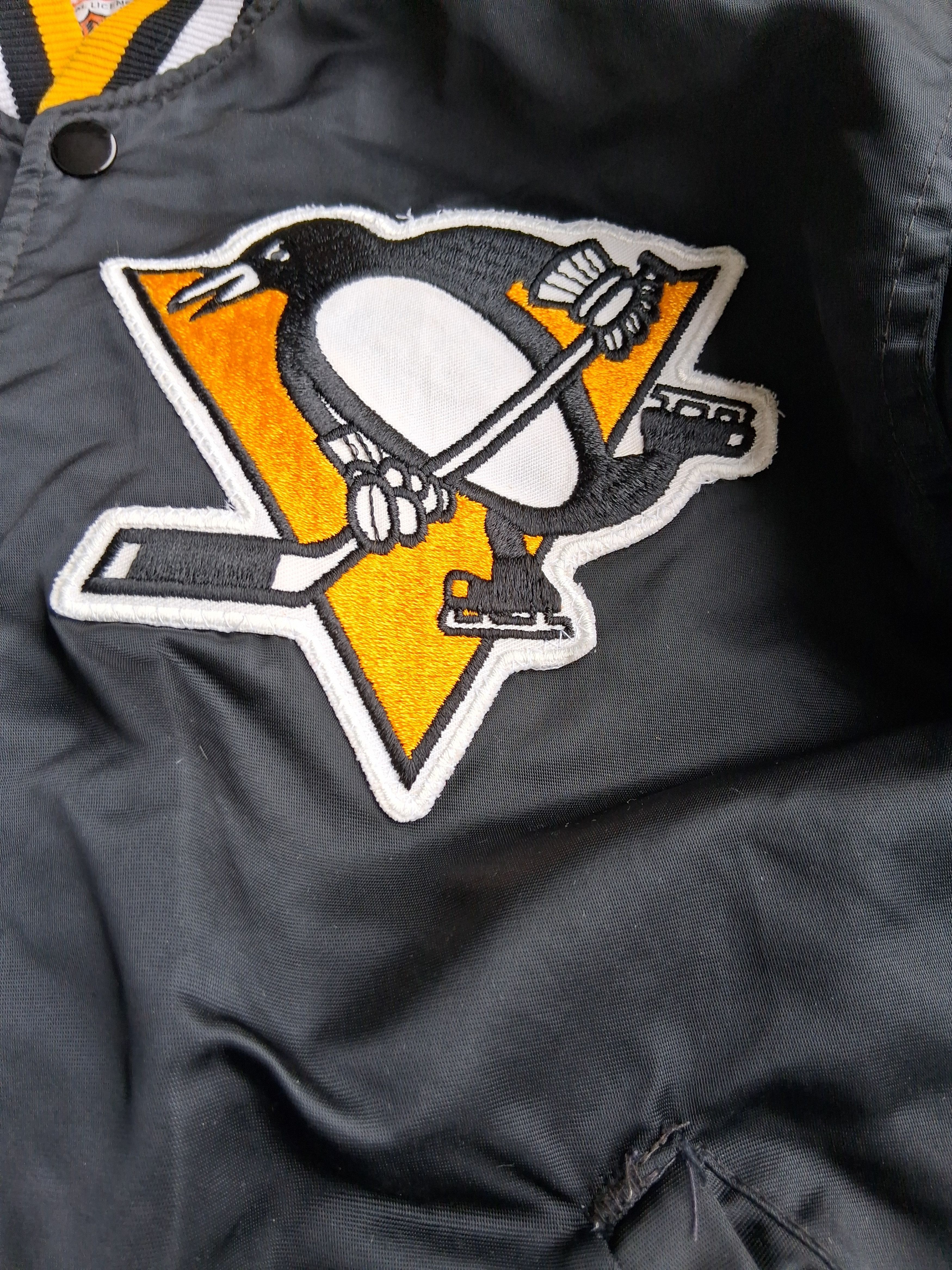Starter Starter NHL Pittsburgh Penguins Satin Jacket 1980s USA Made Size US M / EU 48-50 / 2 - 7 Thumbnail