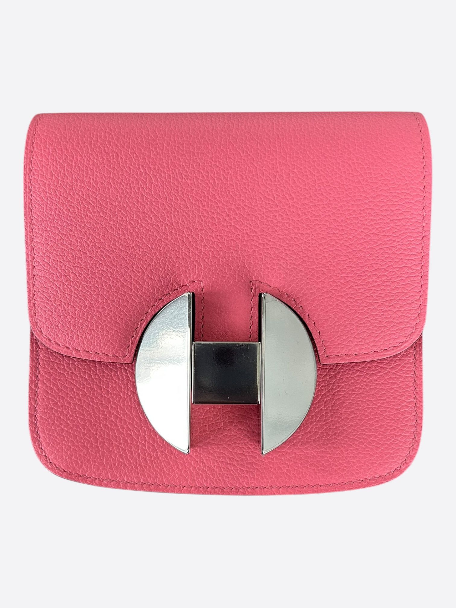 Hermes Hermes Pink Epsom & Palladium Hardware 2002 Wallet Size ONE SIZE - 1 Thumbnail