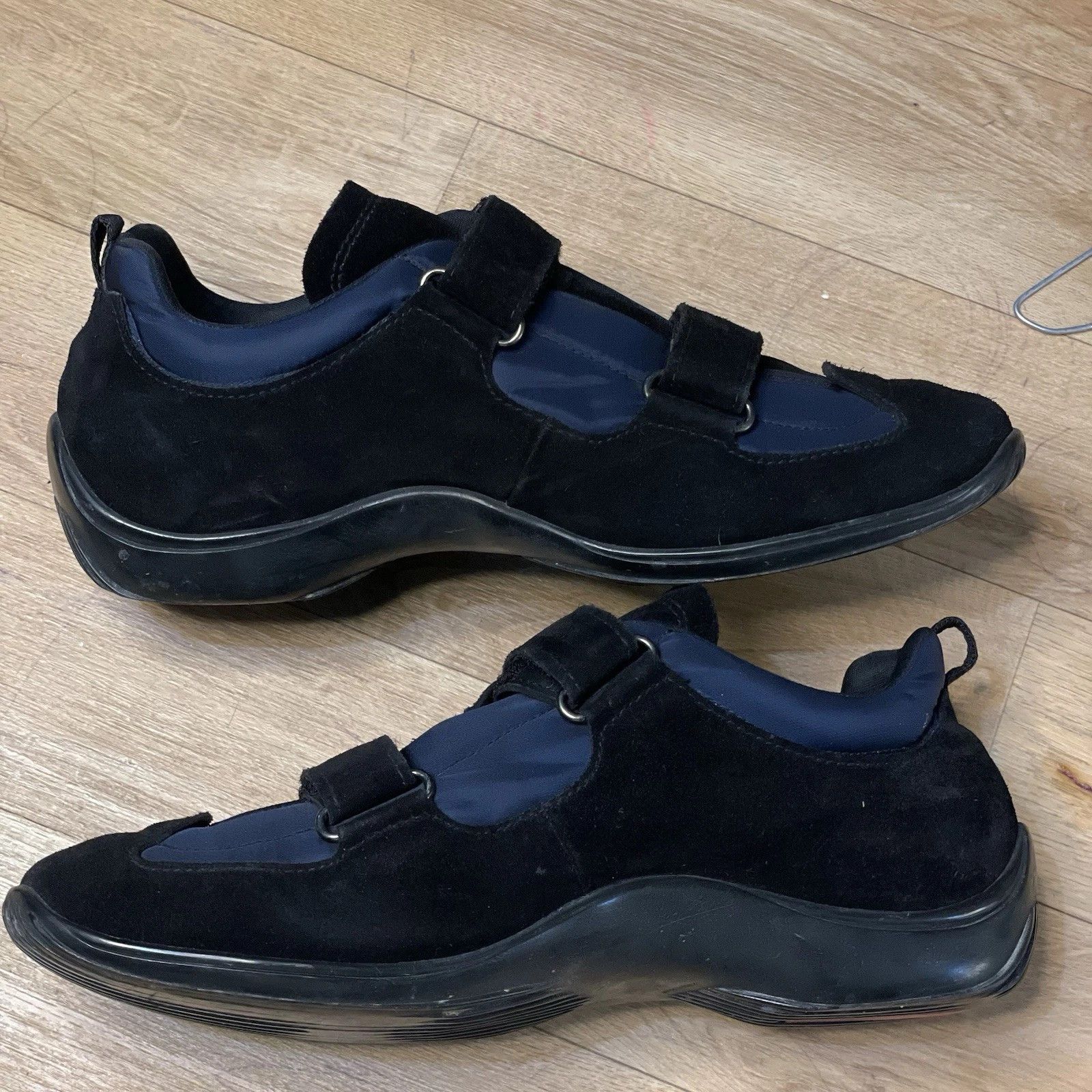 Prada Prada America’s Cup Luna Rossa Sneakers Black Blue Suede Size US 10.5 / EU 43-44 - 2 Thumbnail