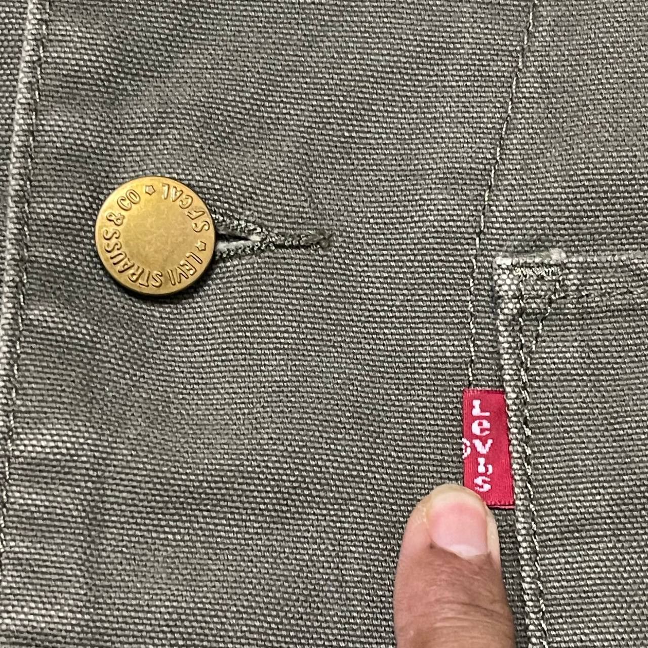 Levi's Vintage Levis Canvas Chore Jacket Gold Button Size US S / EU 44-46 / 1 - 5 Thumbnail