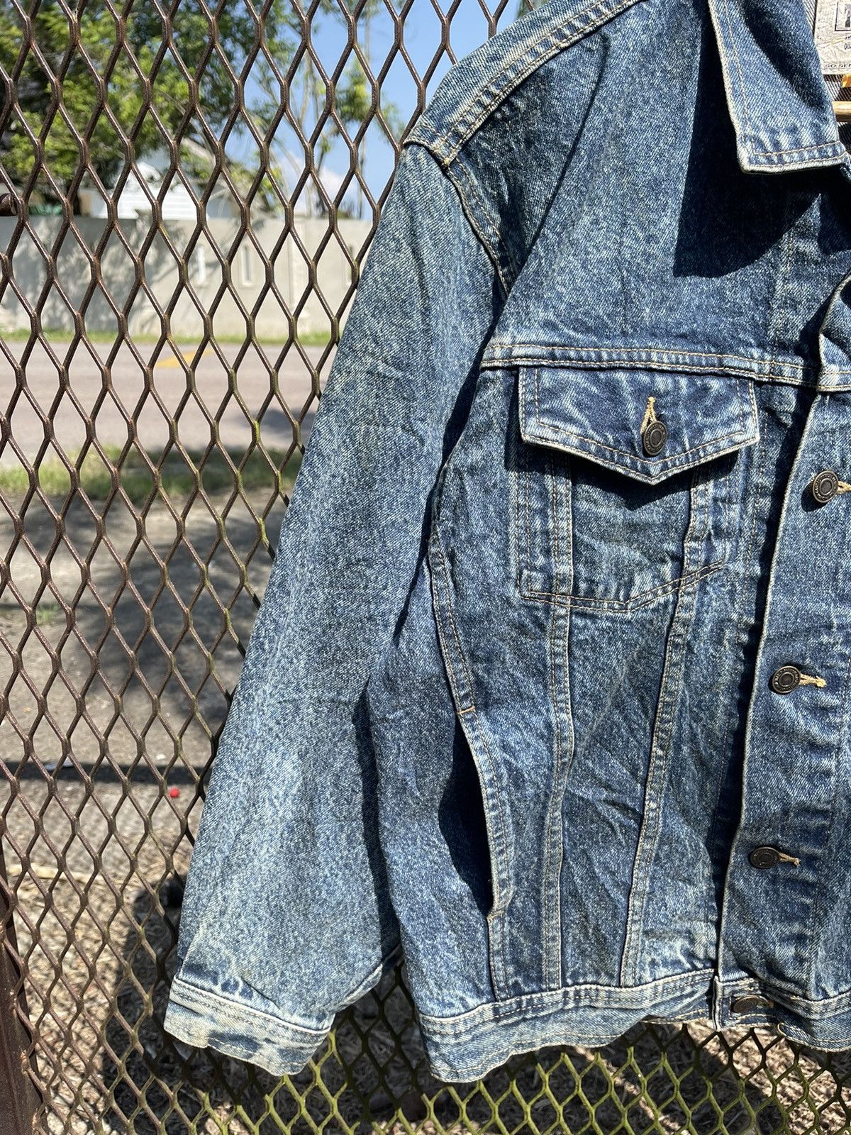 Japanese Brand Vintage Tom Cat Distressed Denim Jacket 90s JapaneseWorkwear Size US M / EU 48-50 / 2 - 4 Thumbnail