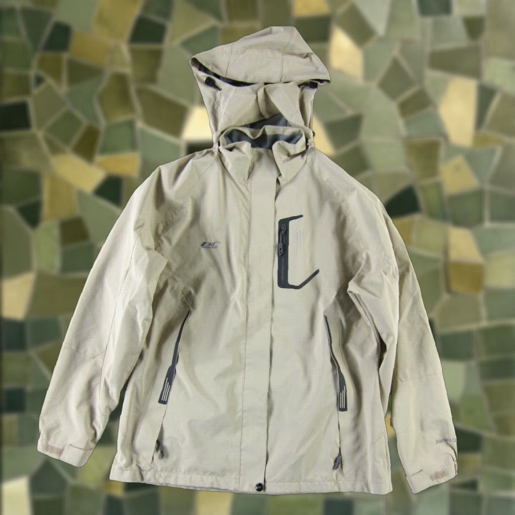 Vintage Diamond Candy Windbreaker Jacket Women Ivory Grey Fleece Line Full Zip Hood XL Size XL / US 12-14 / IT 48-50 - 1 Thumbnail