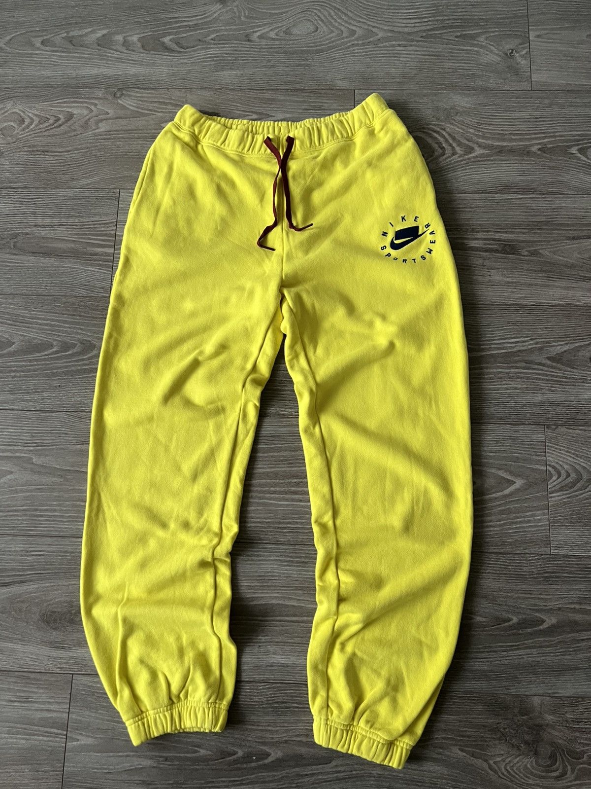 Nike ‼️Nike Sportswear NSW 253 Yellow Cotton Joggers‼️ Size US 32 / EU 48 - 2 Thumbnail