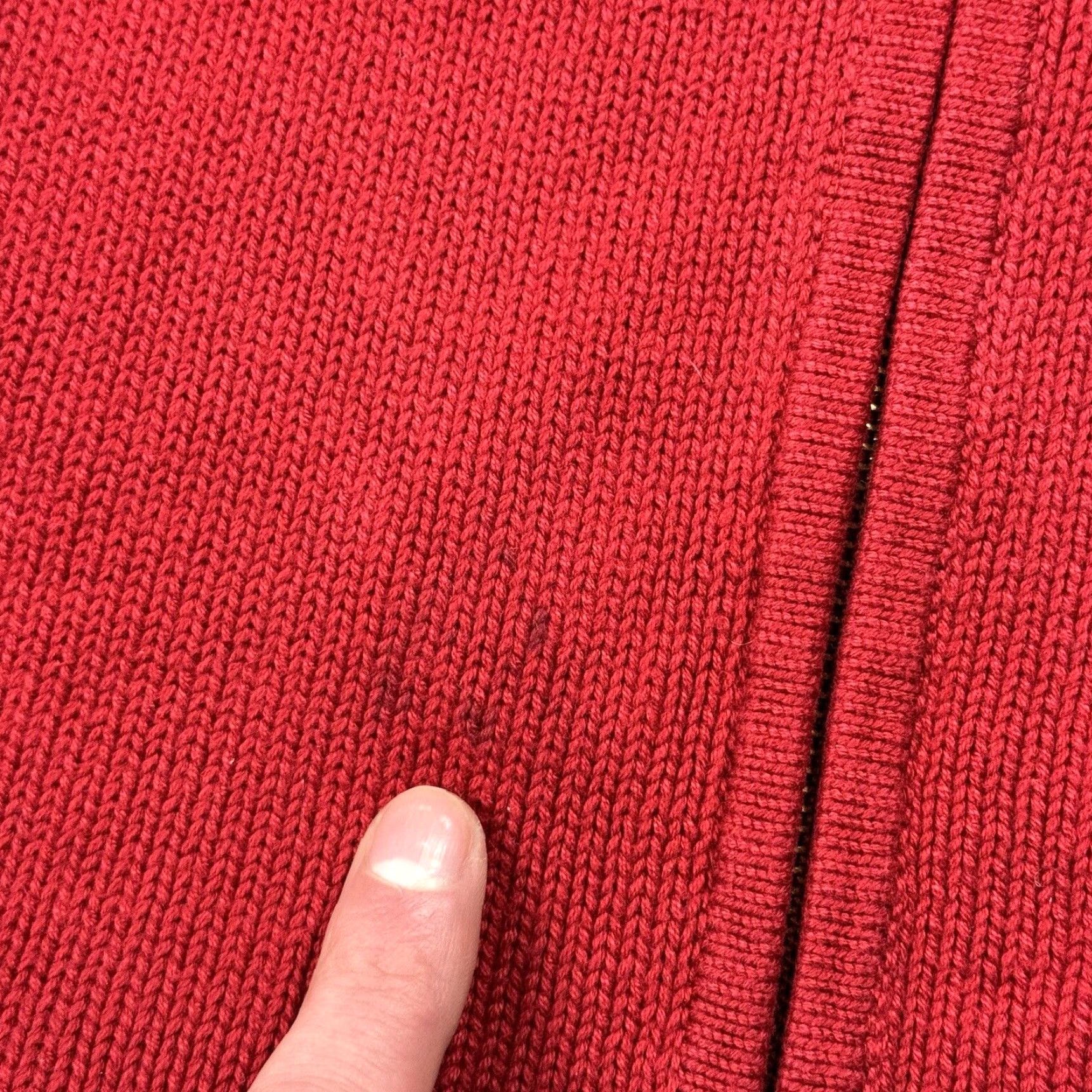 Ralph Lauren VINTAGE Lauren Ralph Lauren Crest Full-Zip Knit Hoodie Sweater Unisex XL Red 90s Vintage Theme Knit/Cotton Heavyweight Mens/Womens Size US XL / EU 56 / 4 - 4 Thumbnail