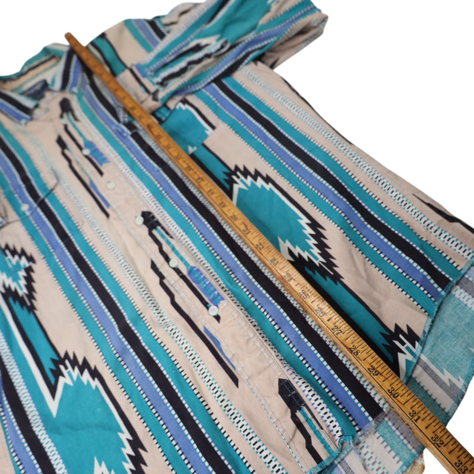 Wrangler VTG Wrangler Aztec Navajo Design Striped Western Shirt Size US L / EU 52-54 / 3 - 7 Thumbnail
