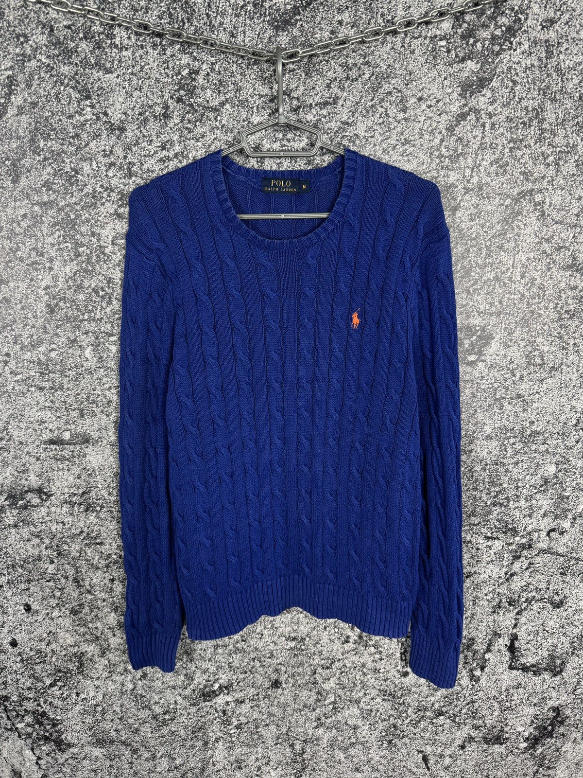 Polo Ralph Lauren Polo Ralph Lauren Cable Knit Sweater Pullover Blue Size M Size US M / EU 48-50 / 2 - 1 Thumbnail