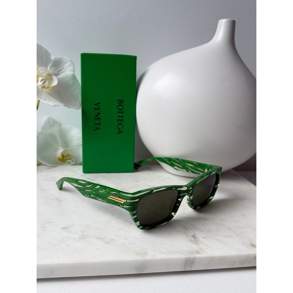 Bottega Veneta NEW Bottega Veneta BV1143S Unisex Green Sunglasses Size ONE SIZE - 5 Thumbnail