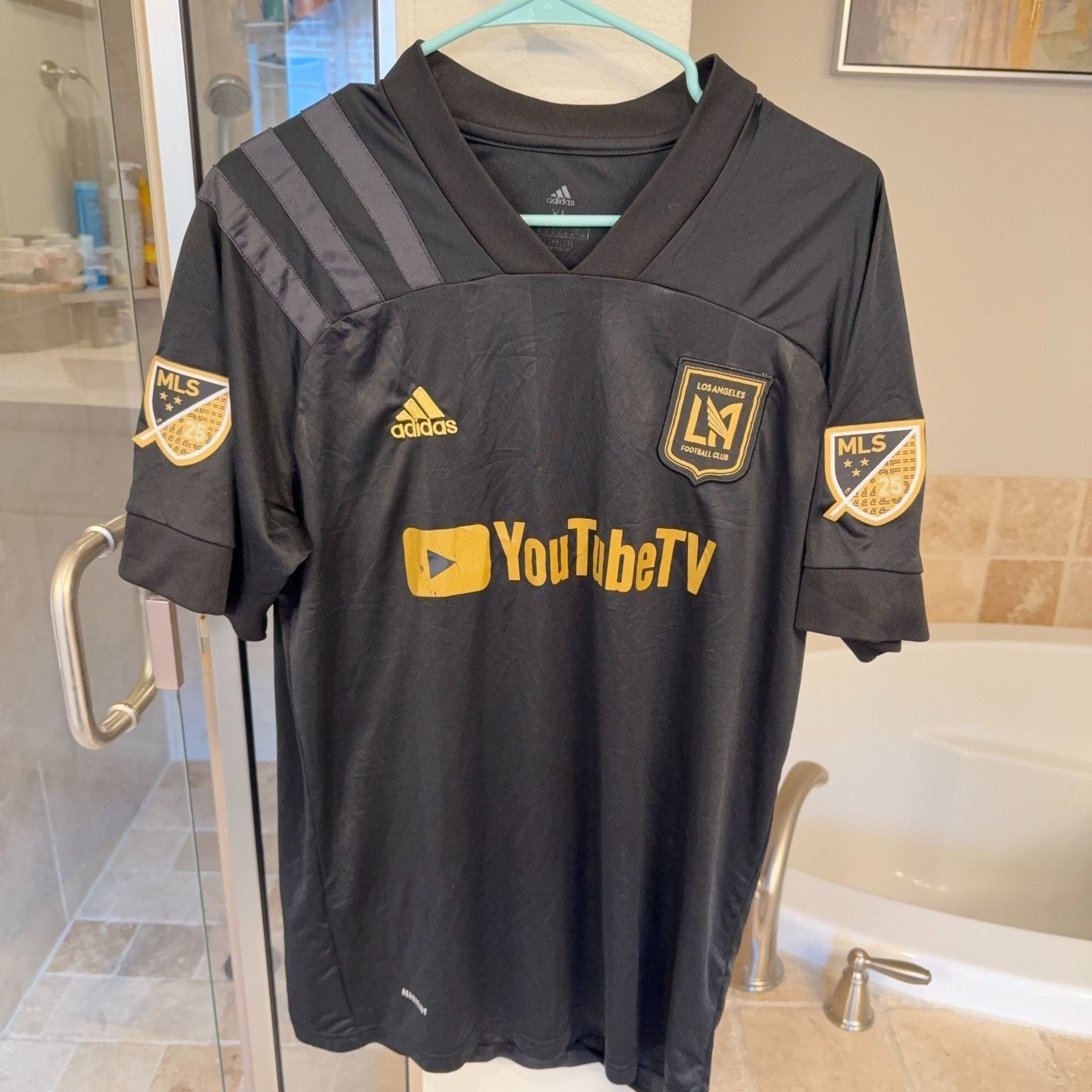 Adidas Adidas LAFC Carlos Vela 10 XL BlackGold MLS 25th Anniversary Size US XL / EU 56 / 4 - 1 Thumbnail