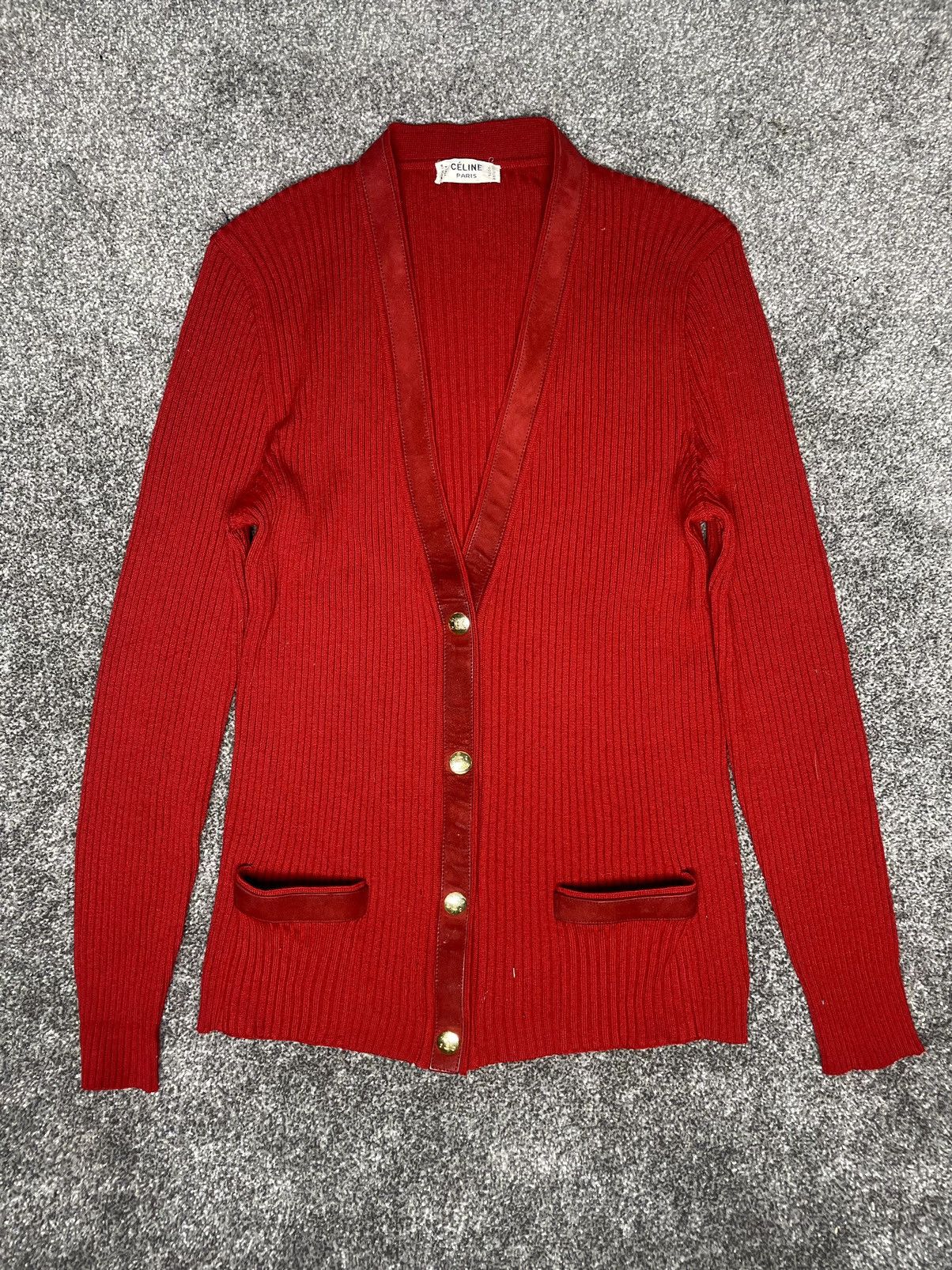 Celine Vintage Celine Paris Cardigan gold buttoms Size M / US 6-8 / IT 42-44 - 1 Thumbnail