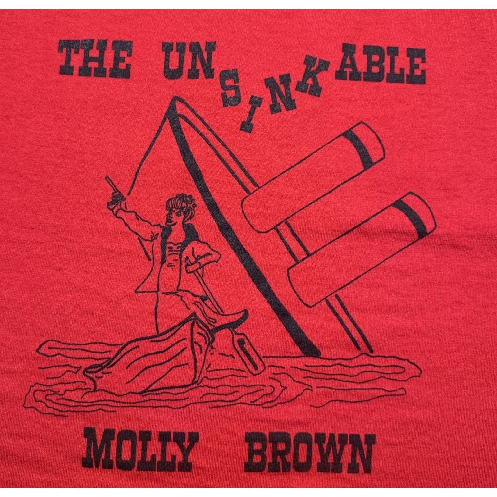 Gildan Vintage 80s The Unsinkable Molly Brown T-Shirt Musical XL Size US XL / EU 56 / 4 - 1 Thumbnail