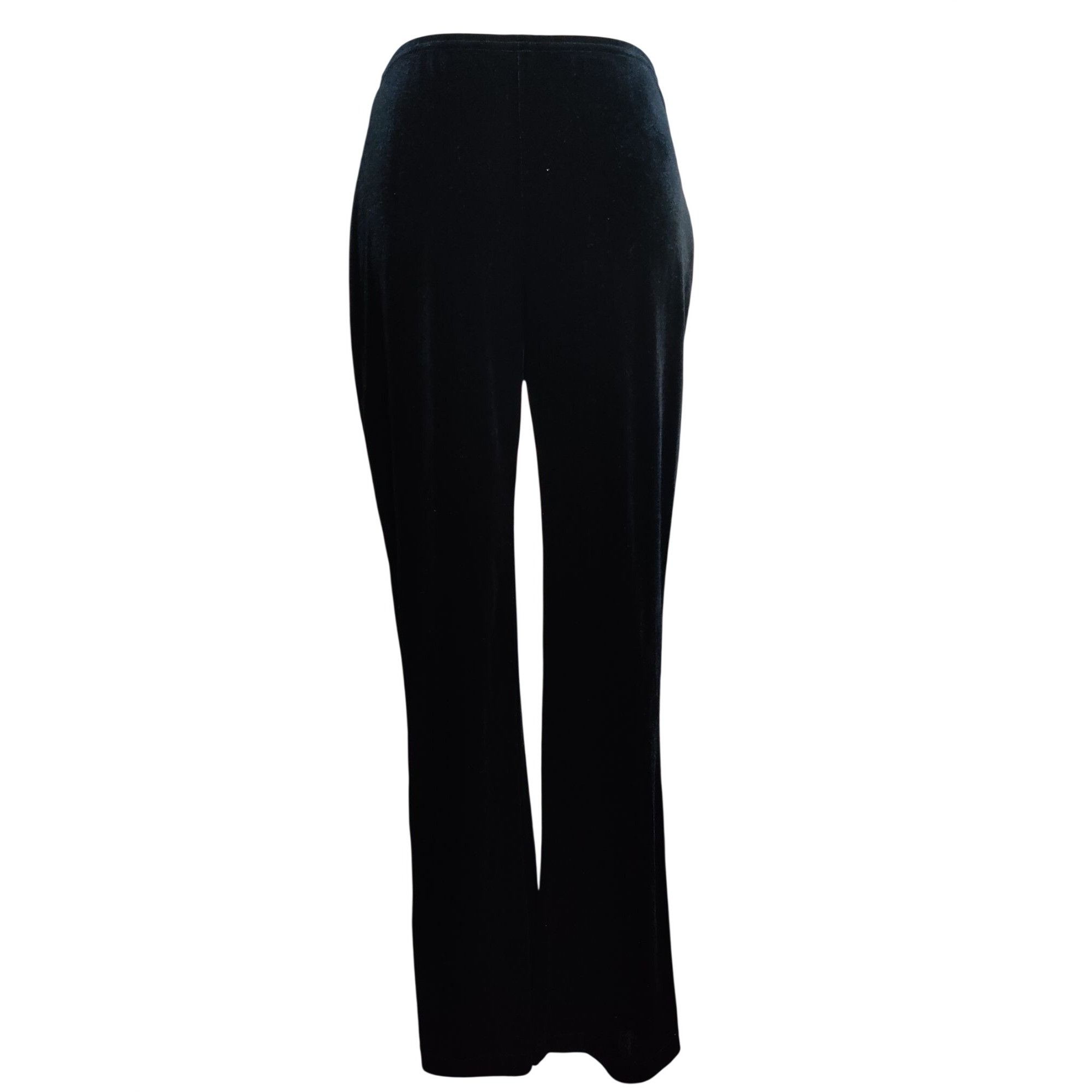 Vintage Vintage Studio M Womens Black Pants Velour Pull-On Straight Size 31" - 1 Thumbnail