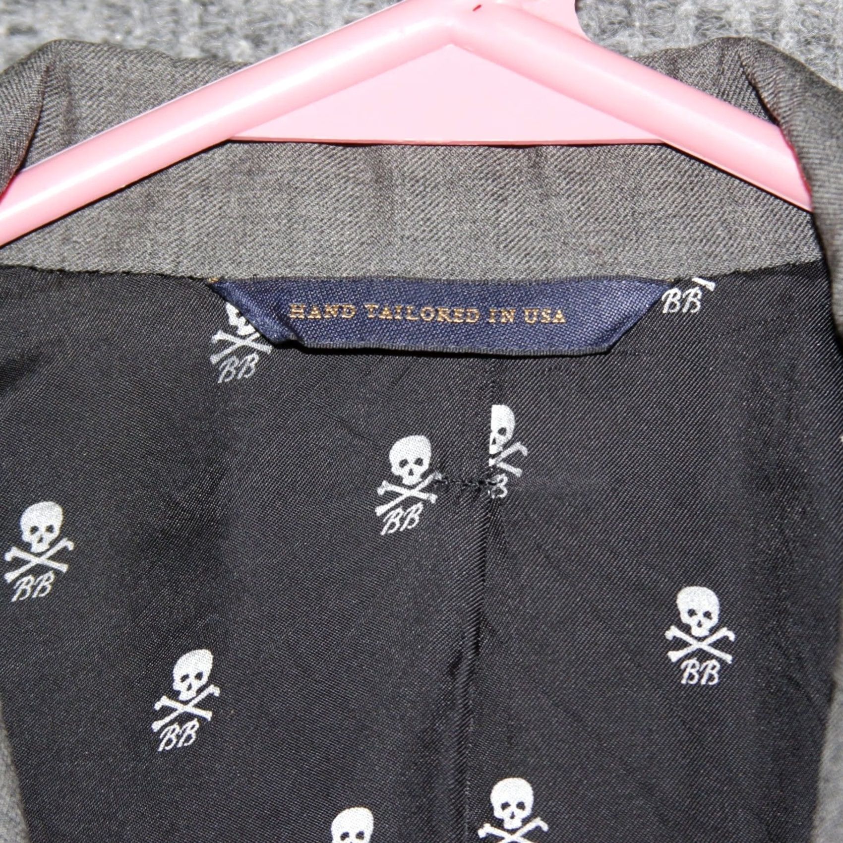 Brooks Brothers Brooks Brothers Golden Fleece Custom Tailored Blazer Men Gray Skull Print 42R Size 42R - 3 Thumbnail