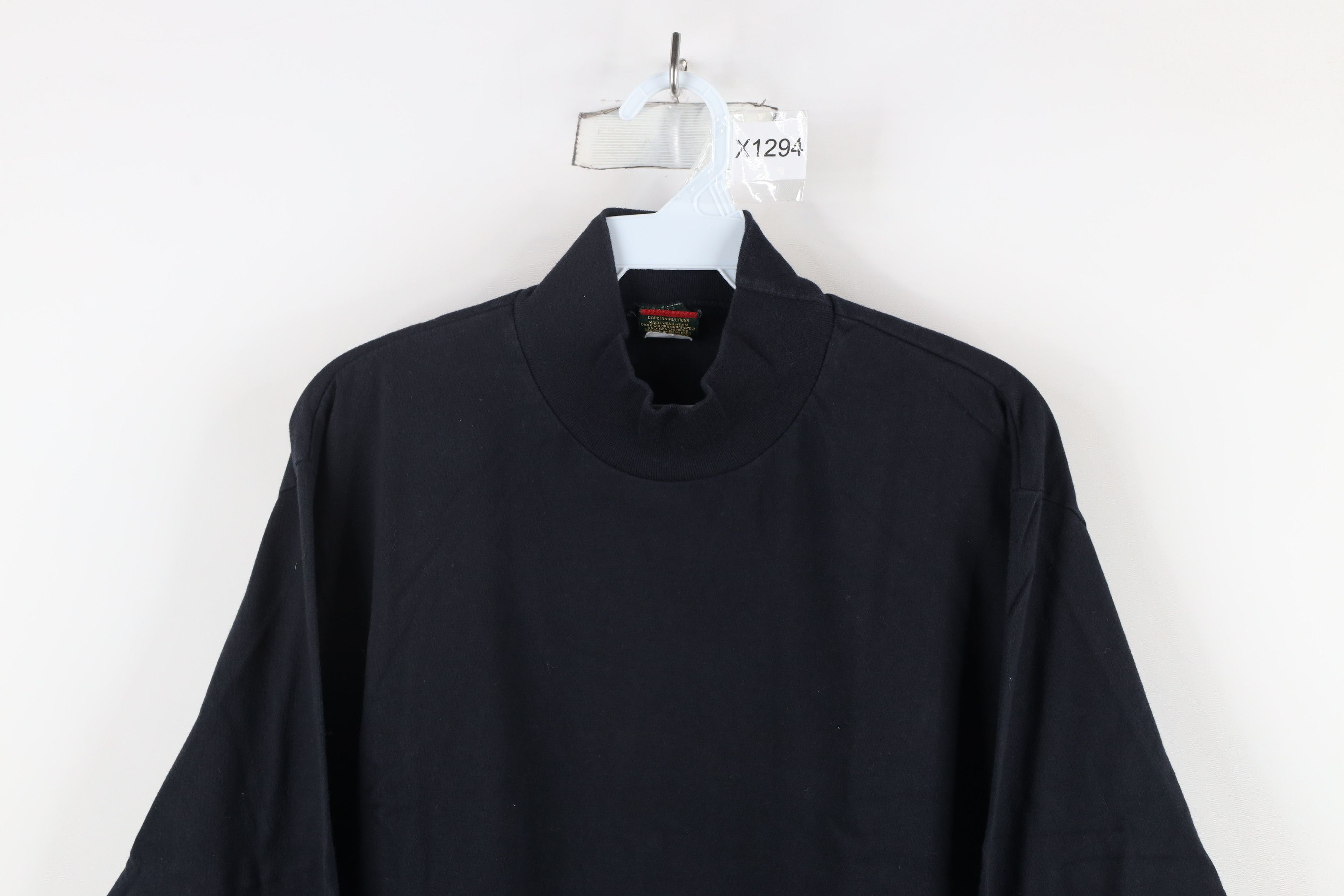 Vintage Vintage 90s Streetwear Mock Neck Long Sleeve T-Shirt USA Size US L / EU 52-54 / 3 - 2 Thumbnail
