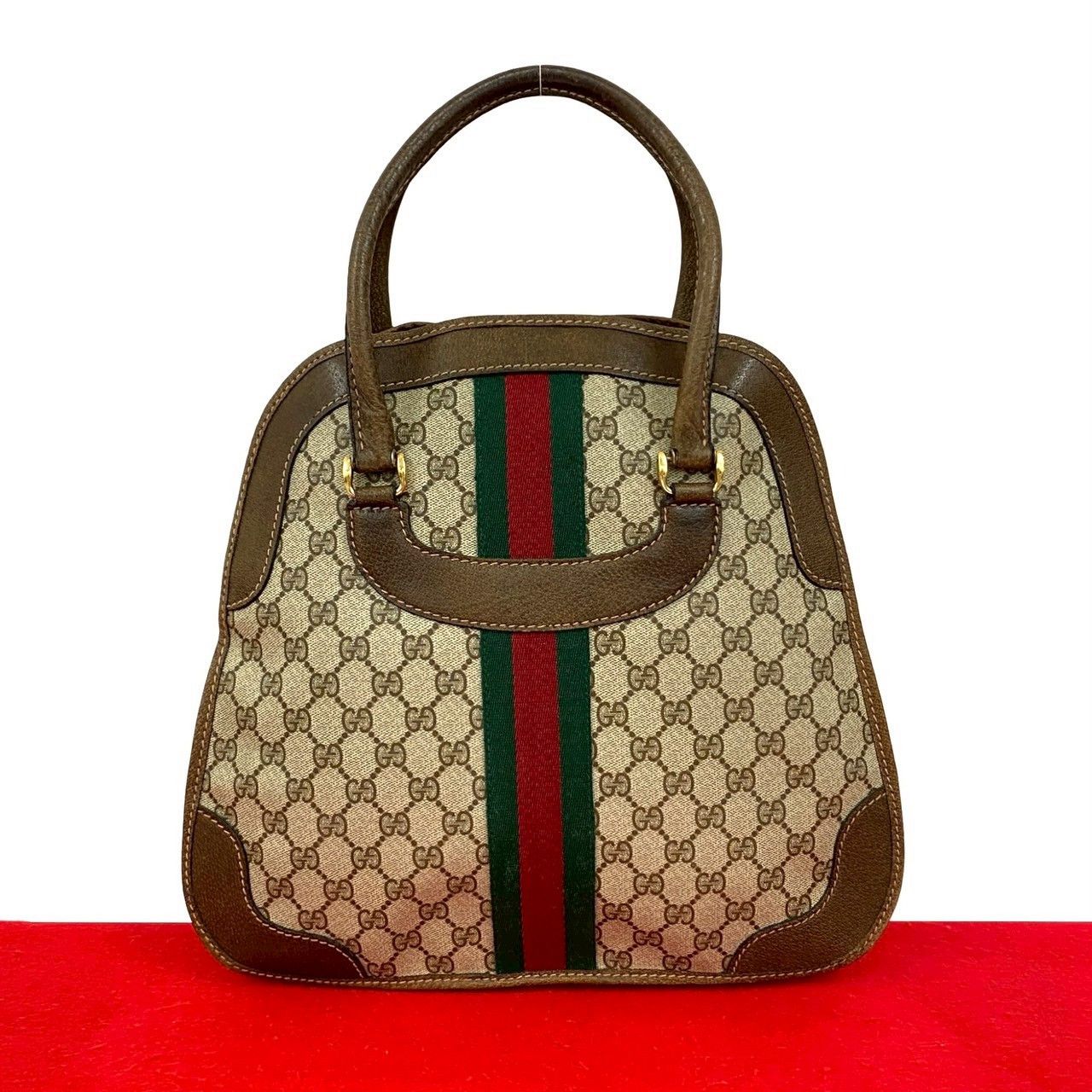 Gucci Gucci GG Logo PVC Leather Handbag Leather Handbag DUTY FREE for USA