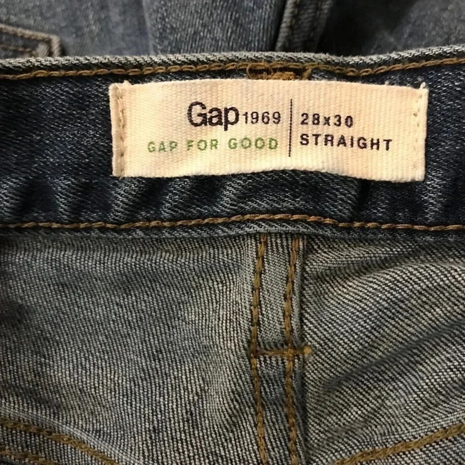 Gap GAP 1969 Straight Leg Blue Denim Jeans 28x30 size Size US 28 / EU 44 - 6 Thumbnail