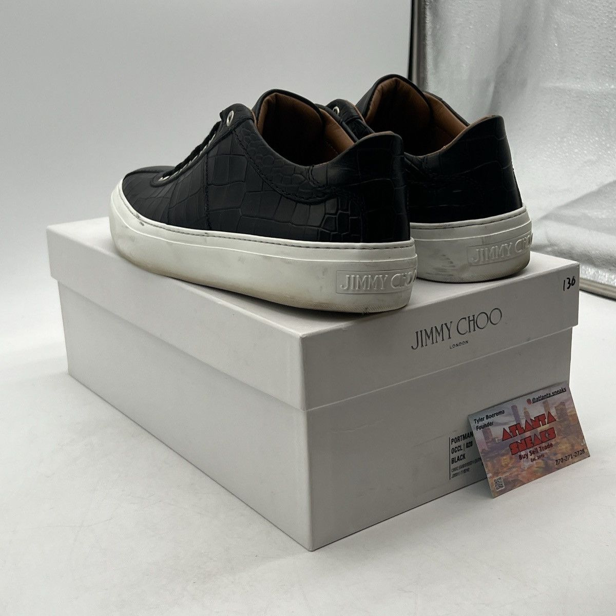 Jimmy Choo Jimmy Choo Men's Navy Blue Croc Belgravi Ltd Ed Size US 9 / EU 42 - 4 Thumbnail
