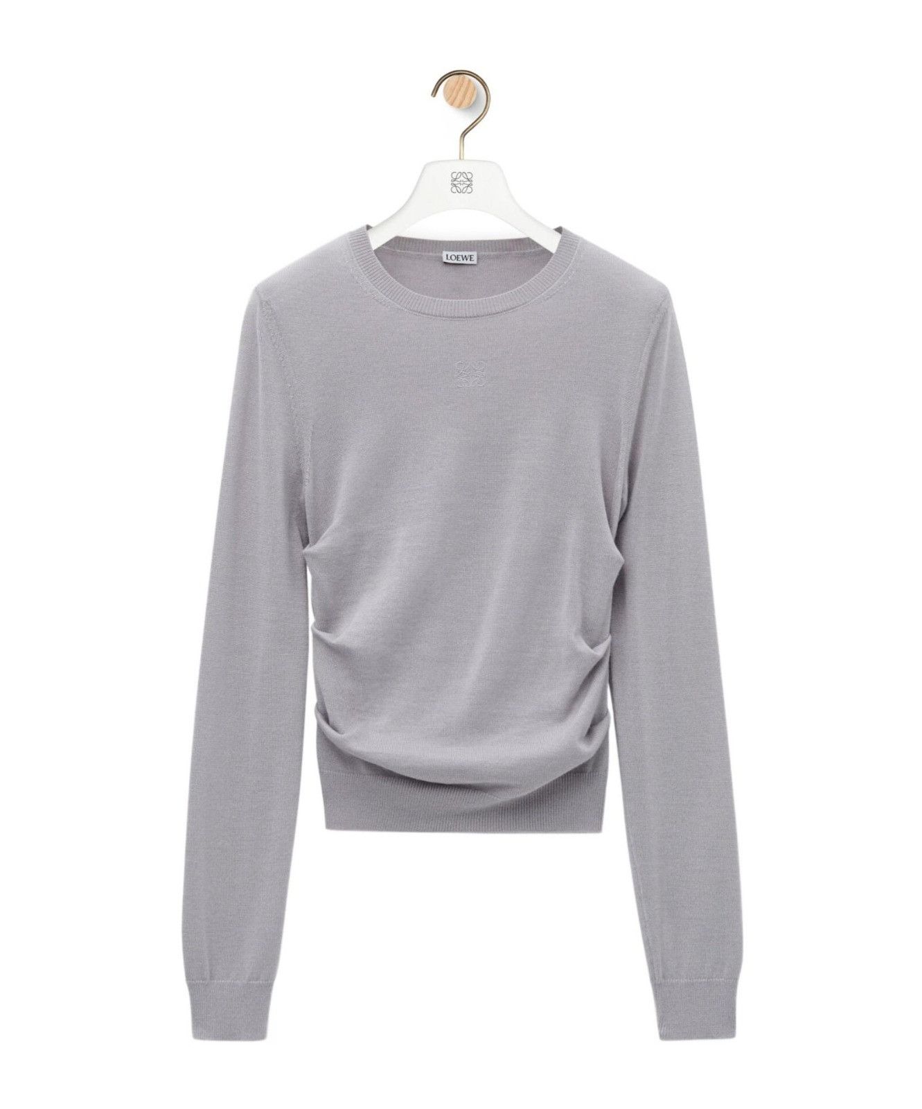 Loewe o1in1g0426 Draped Sweater in Light Grey Size S / US 4 / IT 40 - 1 Thumbnail