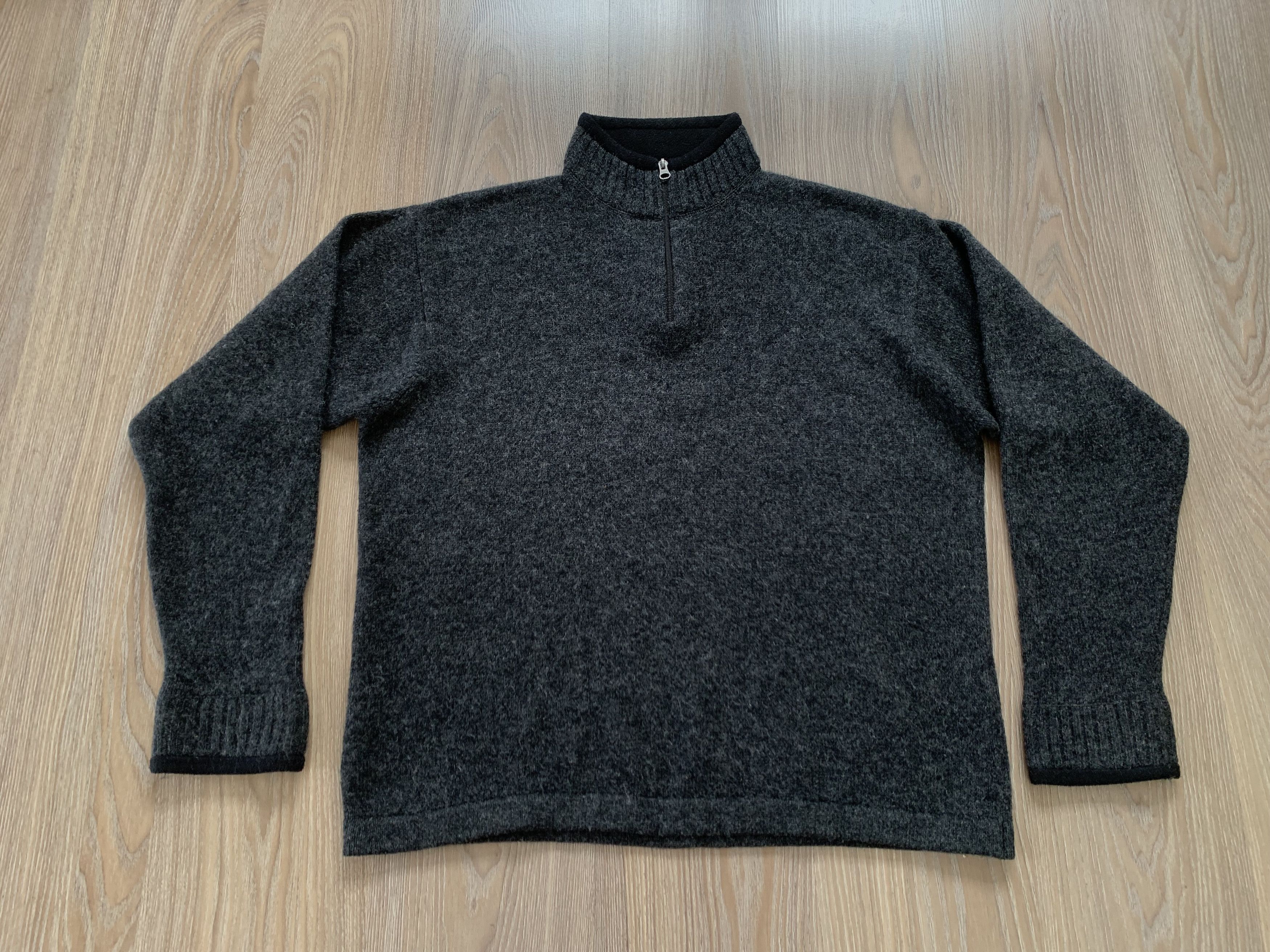 Woolrich Woolen Mills Vintage Woolrich Black Wool 1\4 Zip Sweater Size US XL / EU 56 / 4 - 2 Thumbnail