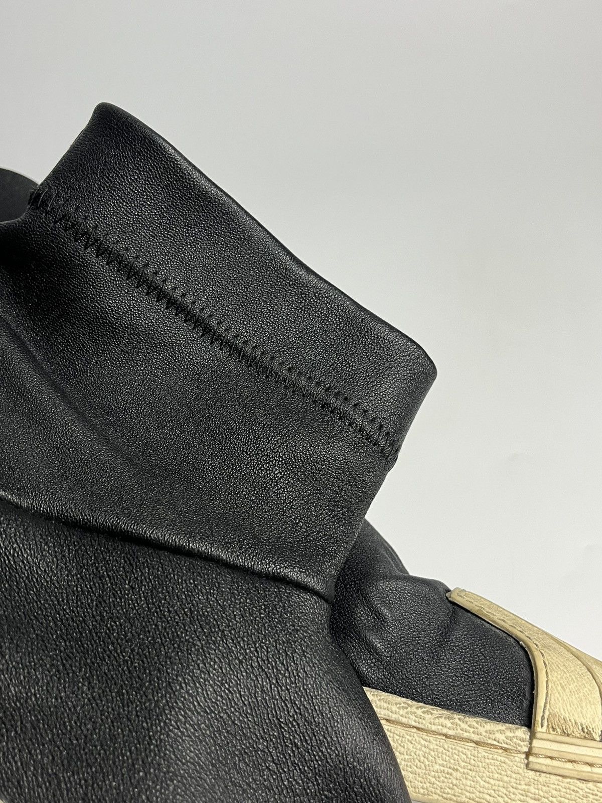 Adidas × Rick Owens Rick Owens x Adidas Superstar Stretch Boot - Black Leather Size US 9 / EU 42 - 12 Thumbnail