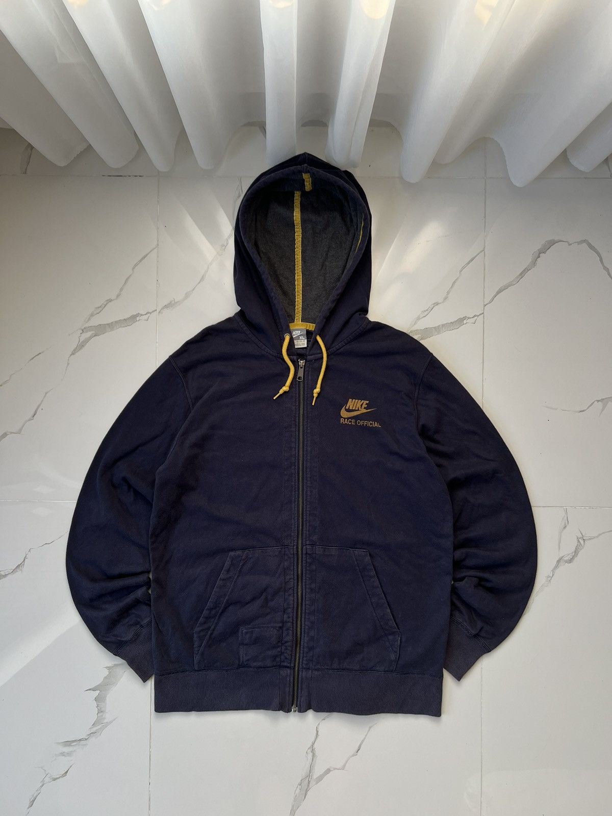 Nike 00’s NIKE RACE OFFICIAL MULTI SWOOSH LOGO Y2K ZIP HOODIE Size US XL / EU 56 / 4 - 2 Thumbnail