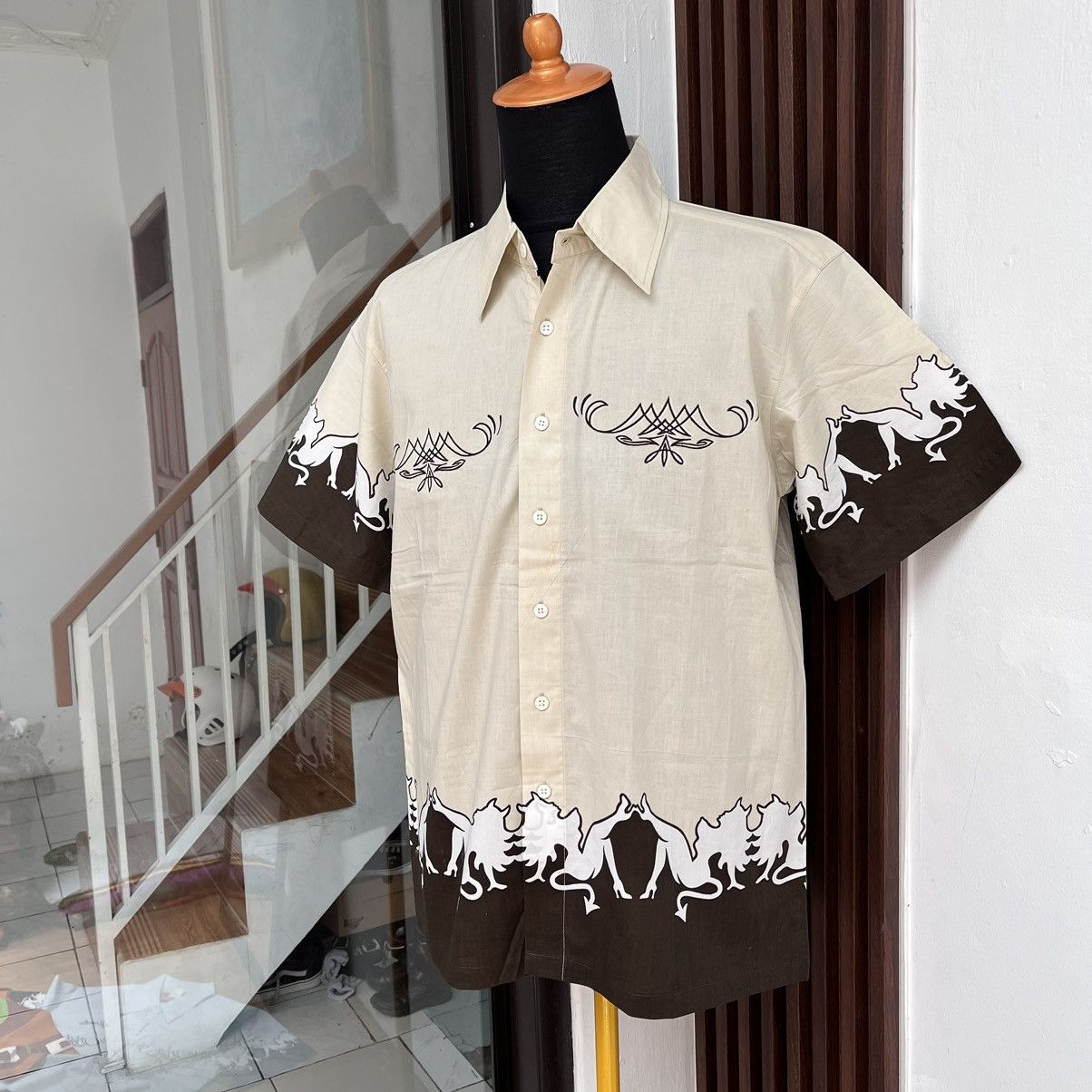 Mambo × Vintage Surf Style Mambo Shirt Cotton "DEVIL WOMAN" Never Worn Size US M / EU 48-50 / 2 - 3 Thumbnail