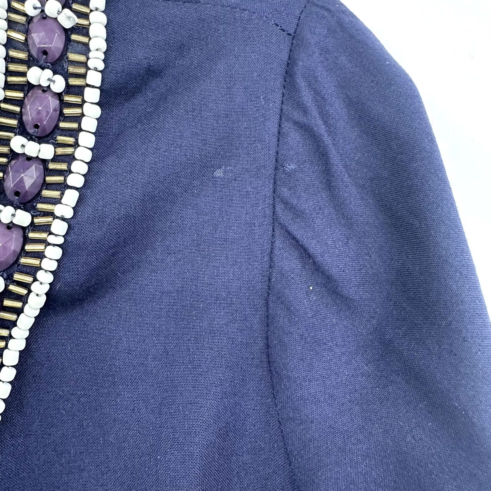Lilly Pulitzer Lilly Pulitzer Dress Womens Small Navy Beaded Embellished Tunic Shift 3/4 Sleeve Size S / US 4 / IT 40 - 5 Thumbnail