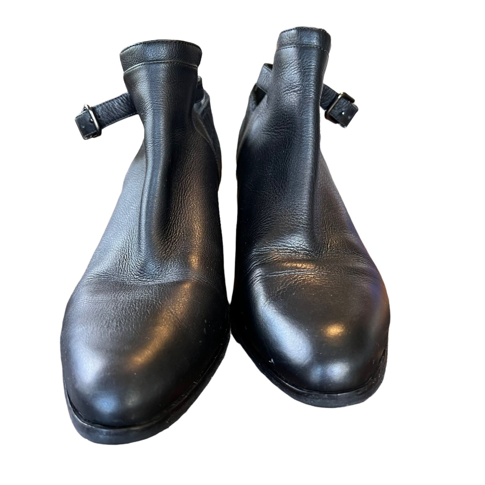 Other Via Spiga Soft Leather Black Ankle Block Chunky Heel Boots 1 Size US 10 / IT 40 - 7 Thumbnail
