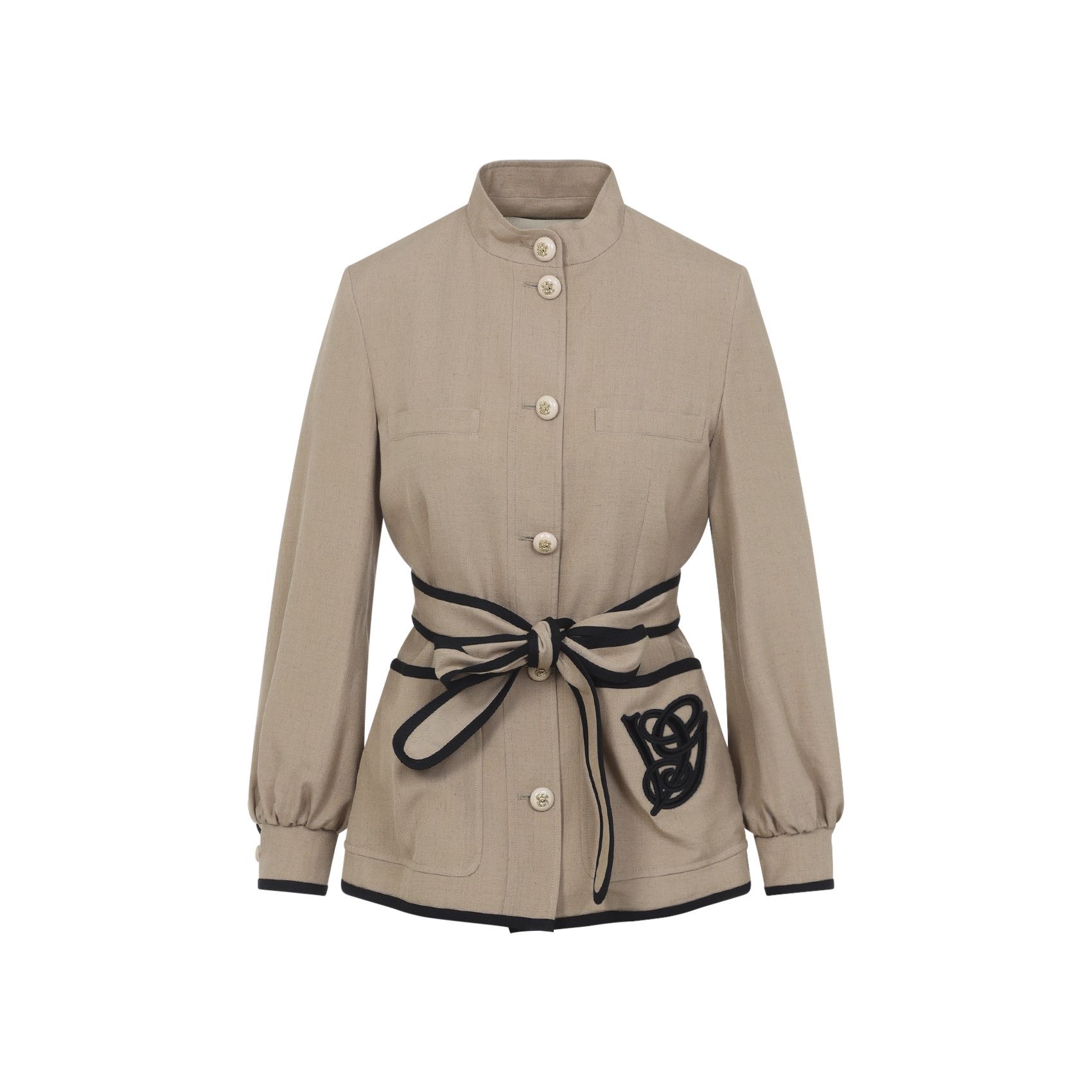 Valentino Valentino Caban Embroidered Logo VG Jacket Size M / US 6-8 / IT 42-44 - 1 Thumbnail