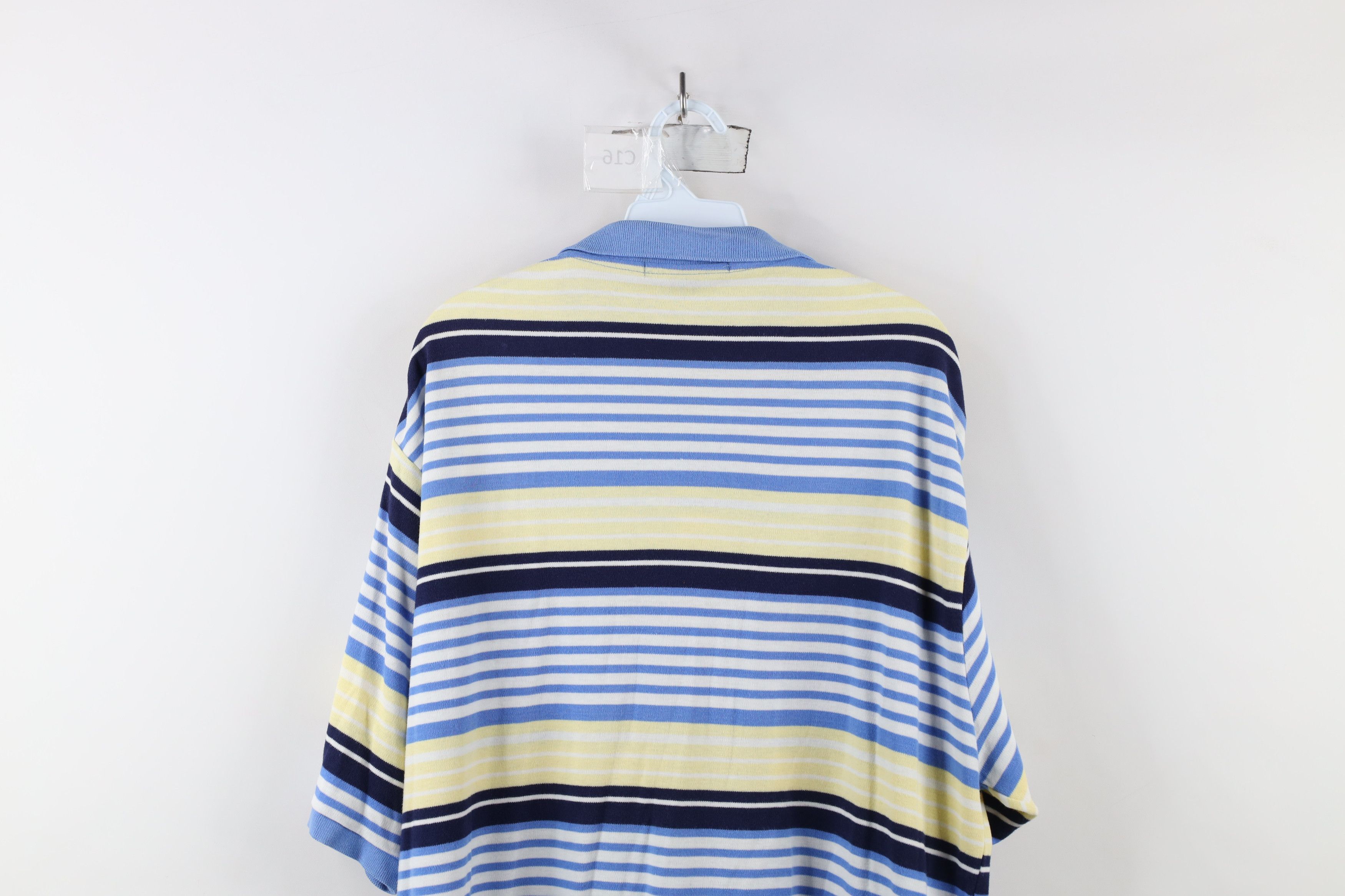 Ralph Lauren × Vintage Vintage 90s Ralph Lauren Block Knit Polo Shirt Cotton USA Size US XL / EU 56 / 4 - 11 Thumbnail
