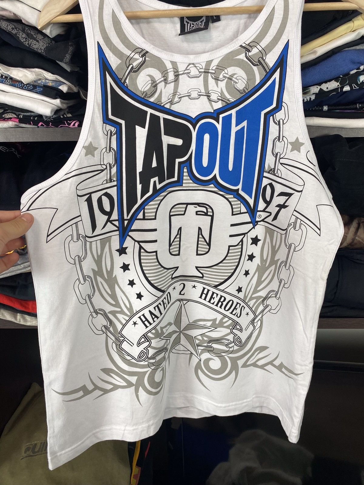Tapout × Vintage Crazy VTG Y2K Tapout Graphic Tee Sleeveless Size US L / EU 52-54 / 3 - 7 Thumbnail