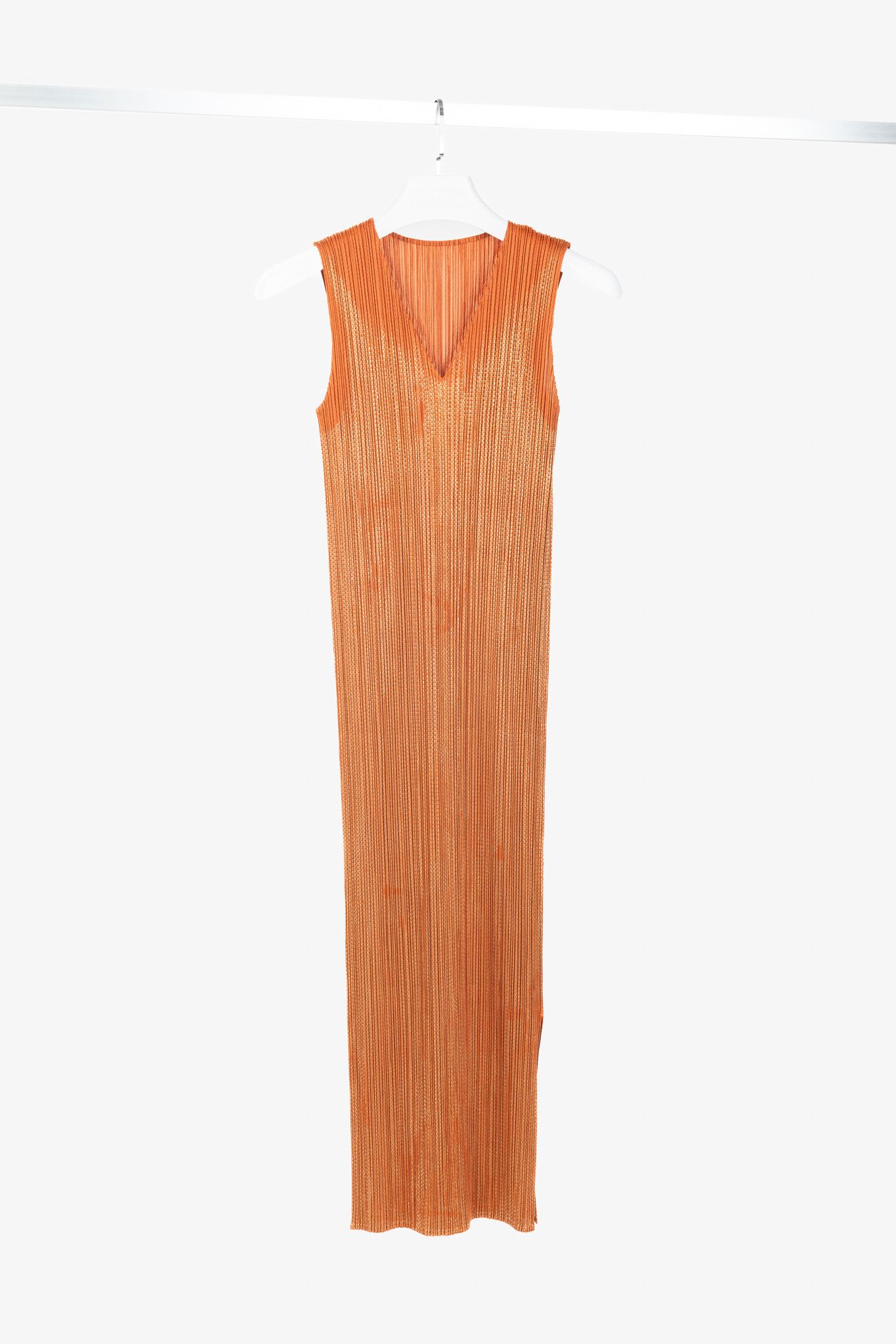 Pleats Please Issey Miyake Pleats Please Issey Miyake Metallic Sleeveless Maxi Dress Size M / US 6-8 / IT 42-44 - 1 Thumbnail