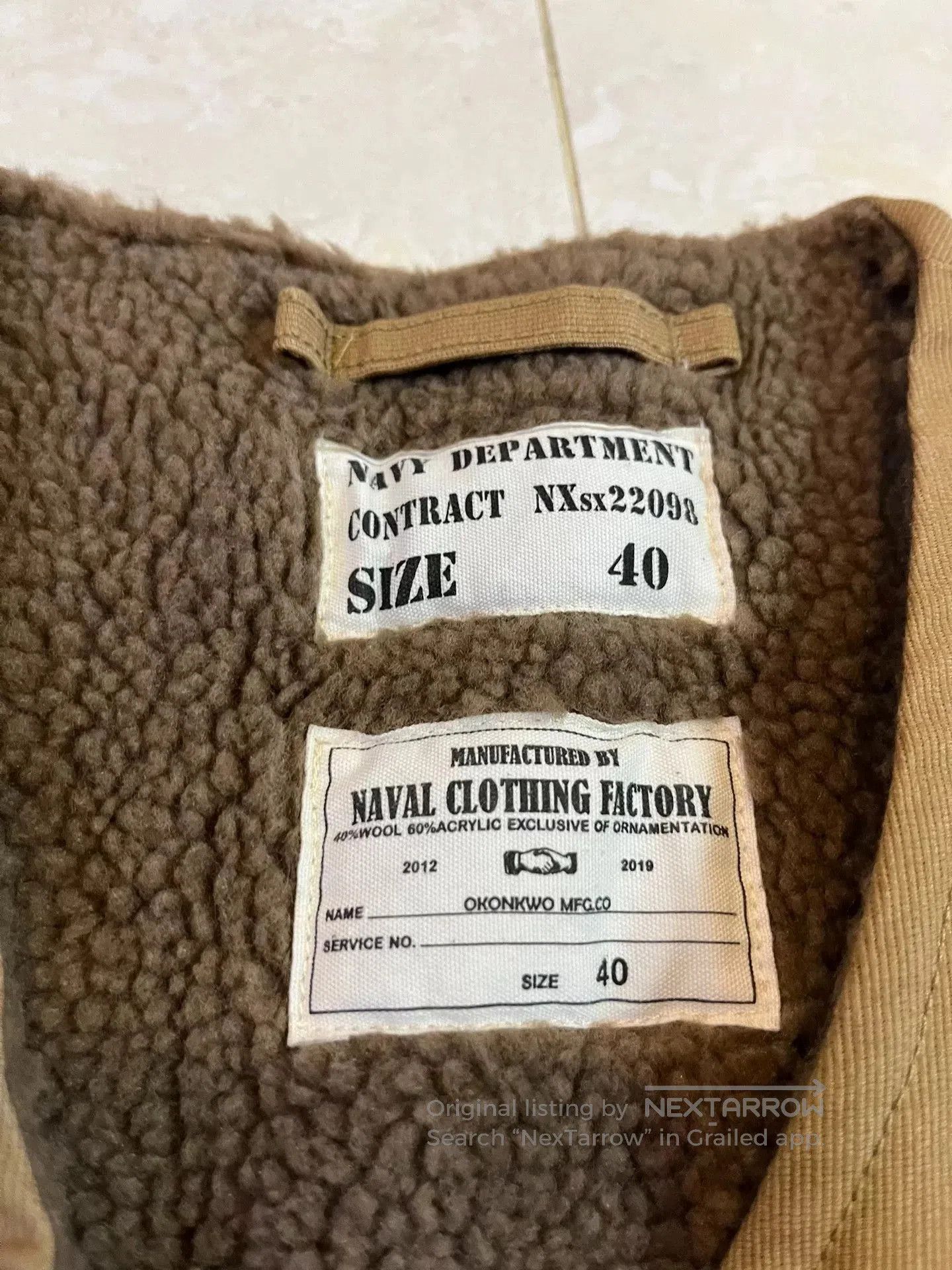 Japanese Brand Stylish N1 Vest for Sale. Size US XXS / EU 40 - 3 Thumbnail