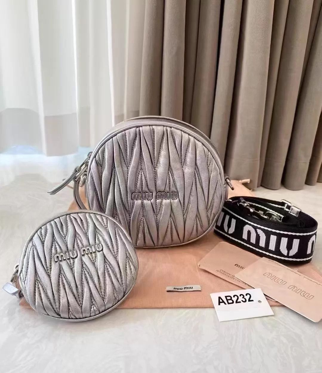 Miu Miu MIU MIU 3-in-1 Bag LN, DustBag/Card, AB232, No Chain Size ONE SIZE - 1 Thumbnail