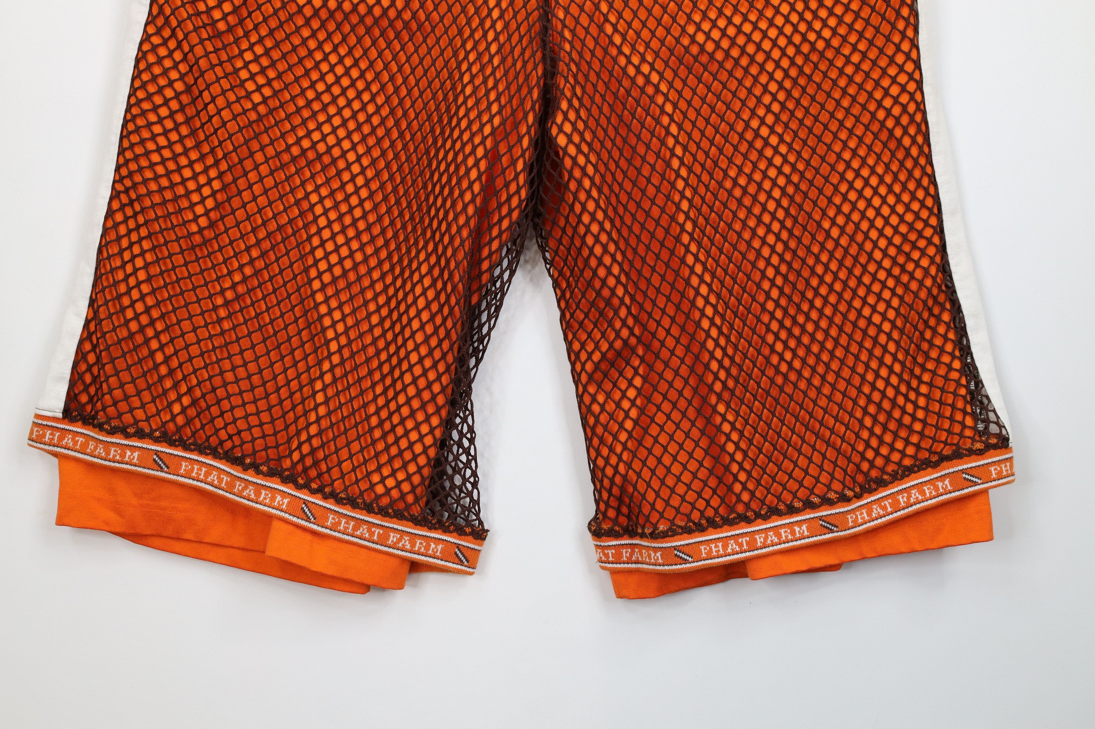 Phat Farm × Vintage Vintage Phat Farm Heavyweight Mesh Net Basketball Shorts Size US 36 / EU 52 - 10 Thumbnail