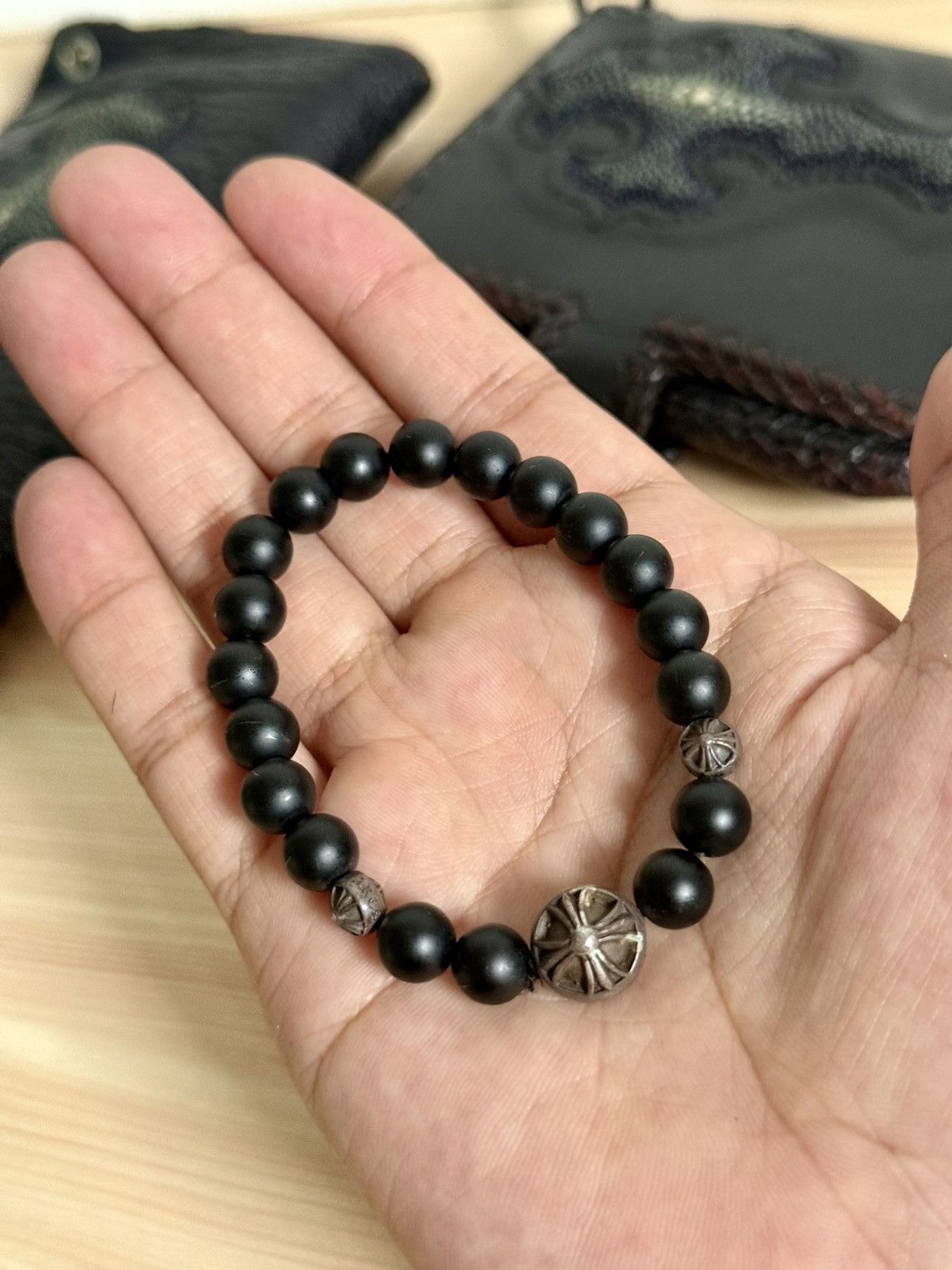Chrome Hearts Chrome Hearts Matte Black Onyx beaded Bracelet Size ONE SIZE - 3 Thumbnail