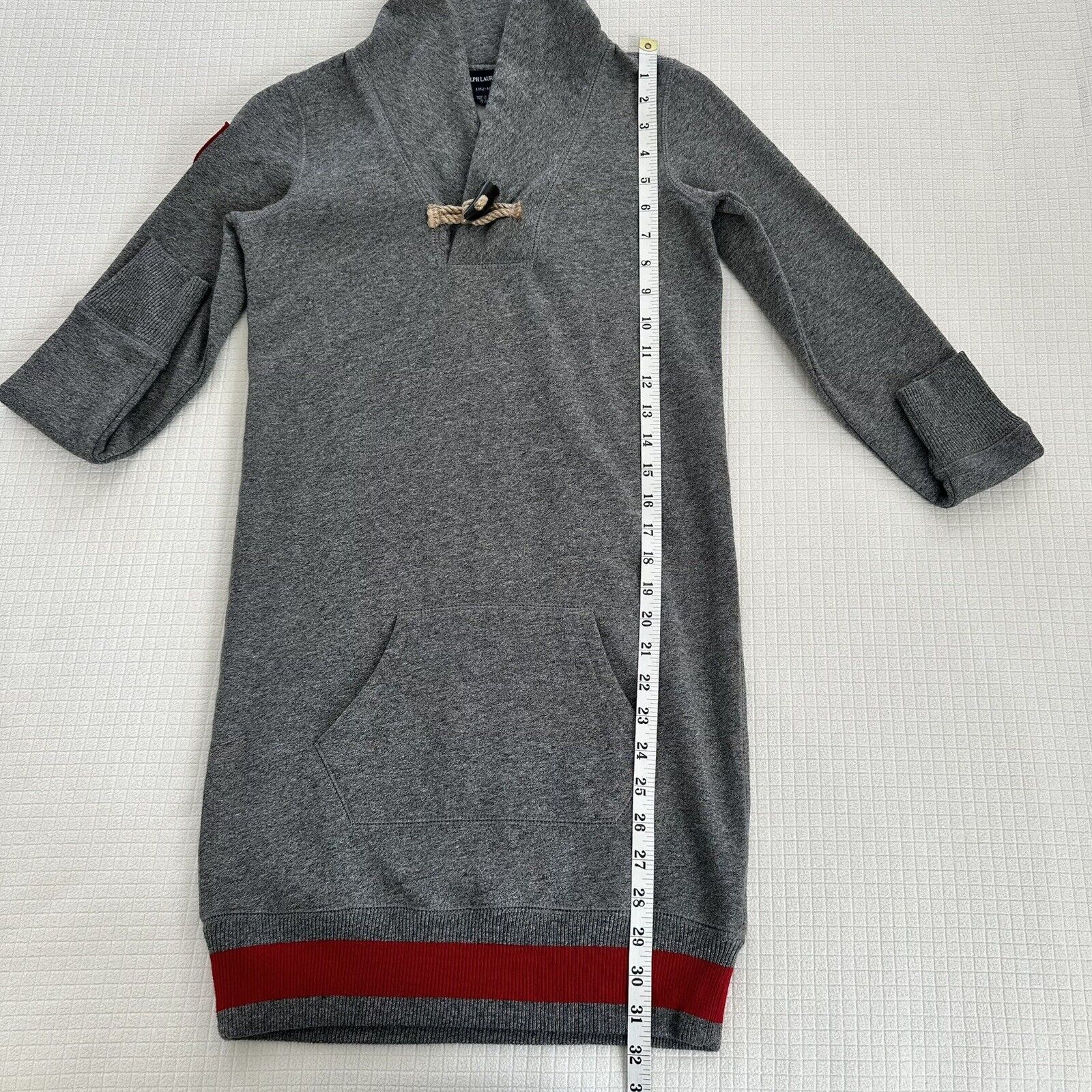 Ralph Lauren Ralph Lauren Grey Preppy Sweater Dress Girls L 12-14 Size L / US 10 / IT 46 - 9 Thumbnail
