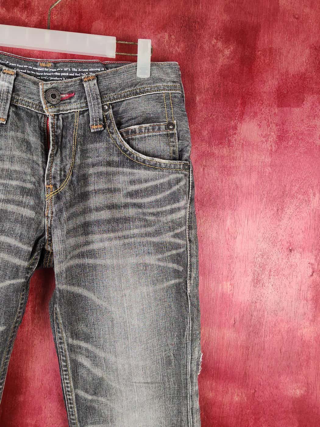 Levi's DL Levi's Black Faded Distressed vintage Denim #S1524 Size 30" / US 8 / IT 44 - 20 Thumbnail