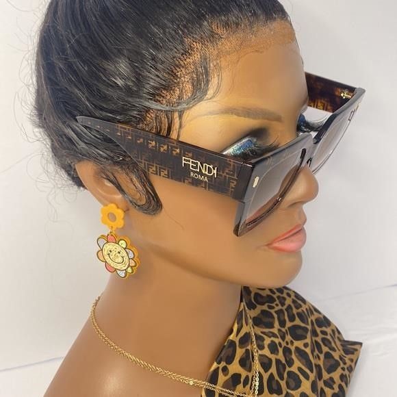 Fendi FENDI Acetate FF Sunglasses FF 0457/G/S Havana Size ONE SIZE - 8 Thumbnail