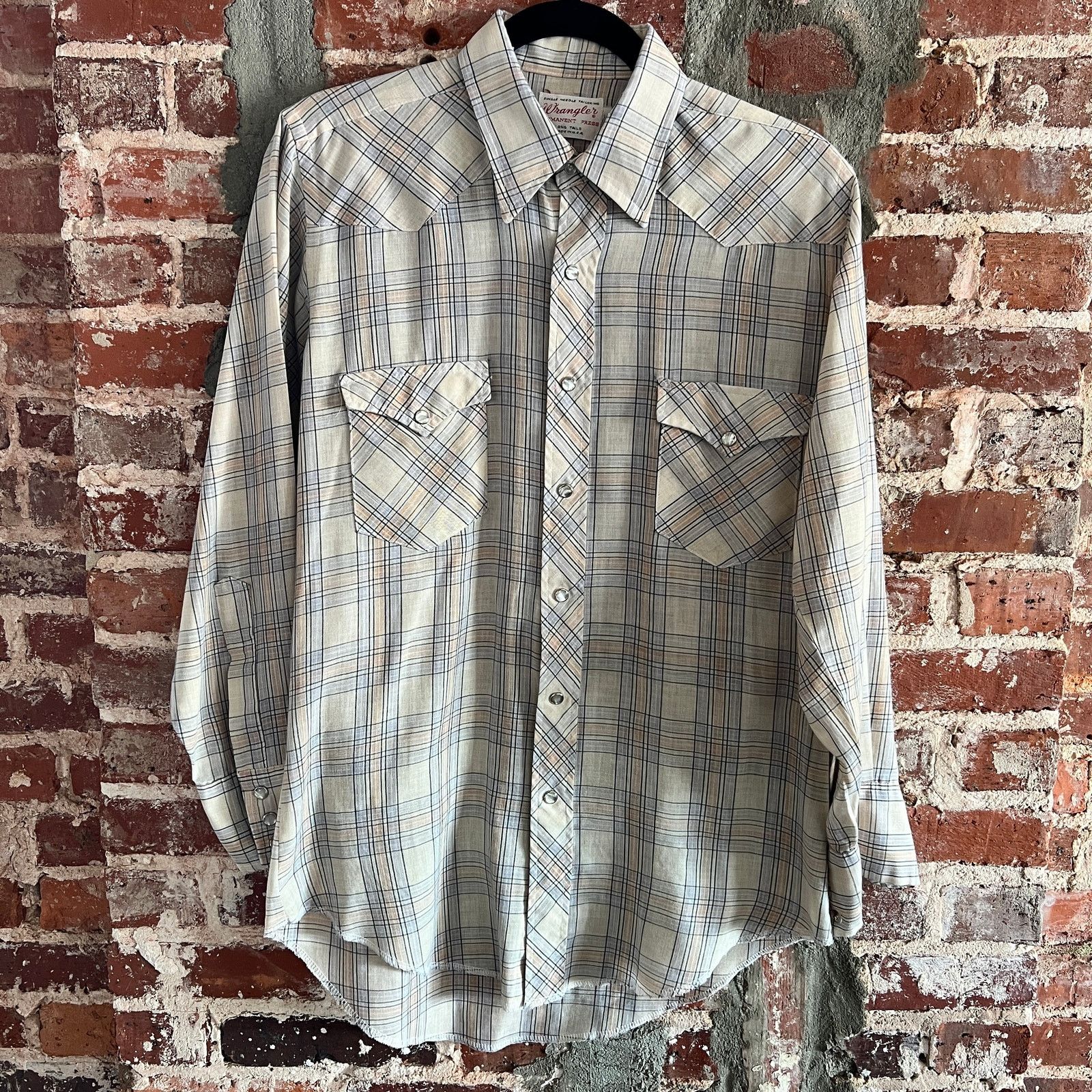 Wrangler VTG 70s Wrangler Pearl Snap Shirt USA 15.5 32 M 21x31 Size US M / EU 48-50 / 2 - 6 Thumbnail