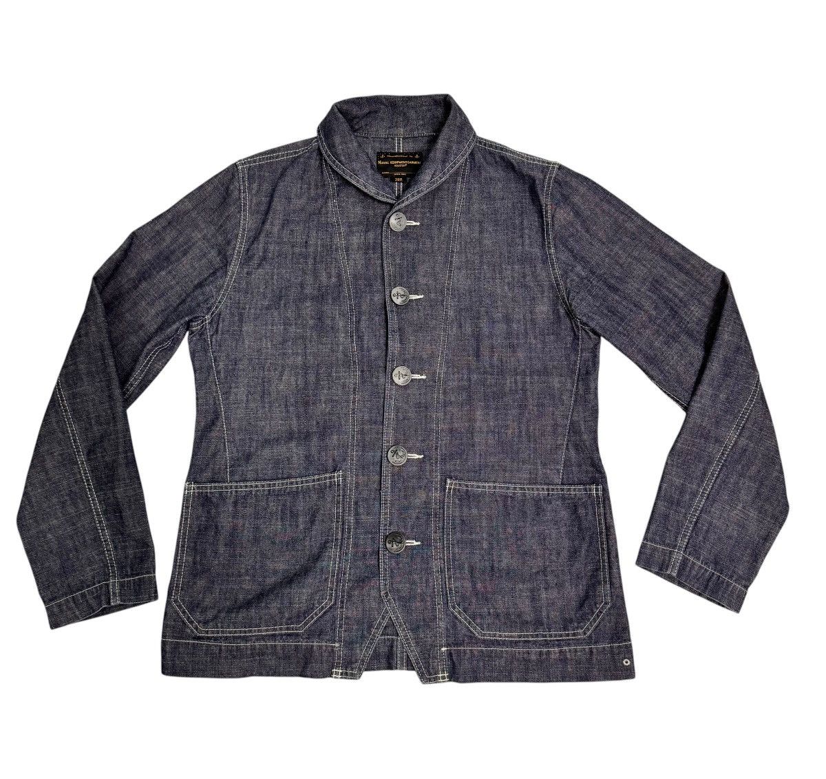 Japanese Brand Japanese Brand Usn Naval Houston Denim Jacket Size US S / EU 44-46 / 1 - 1 Thumbnail