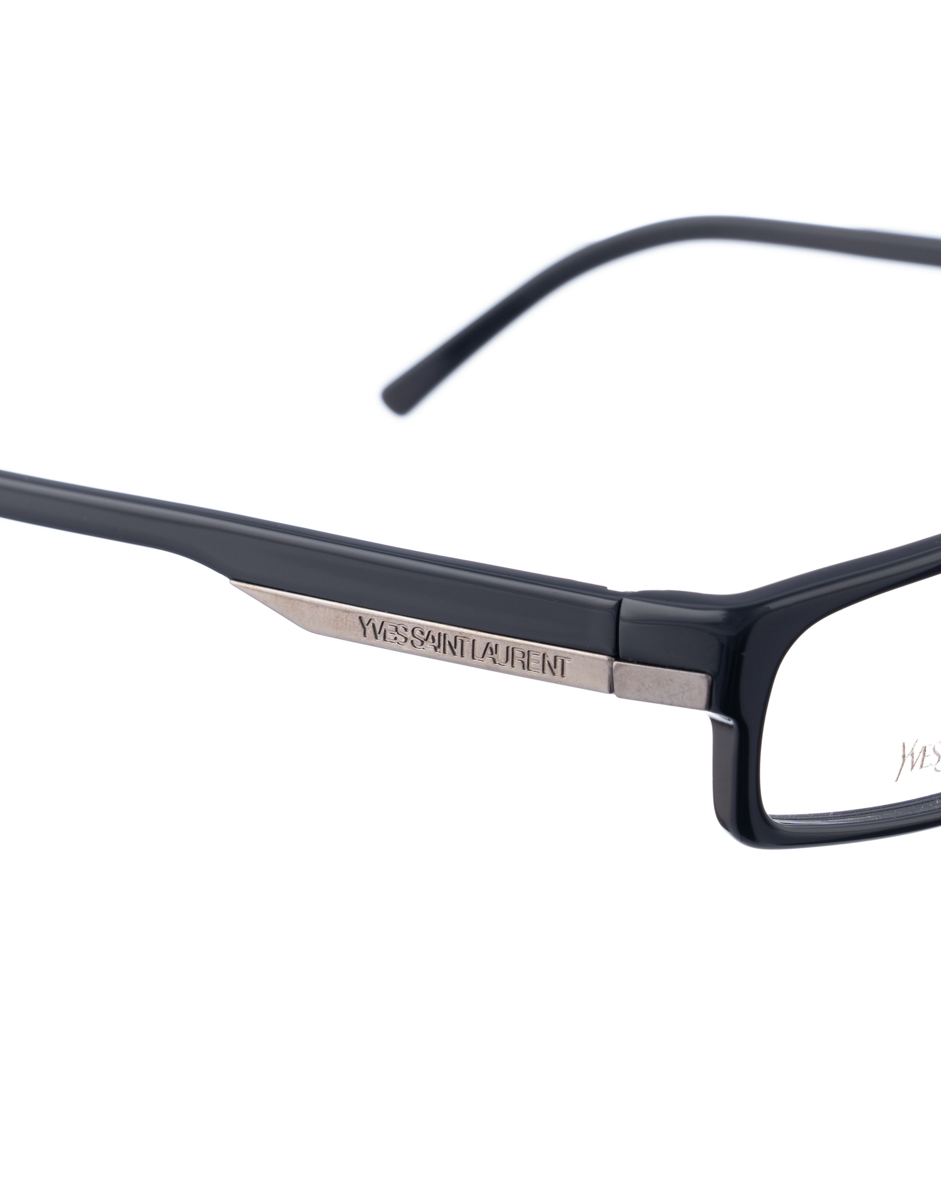 Saint Laurent Paris Yves Saint Laurent 90s Black Glasses with Metal Detail Size ONE SIZE - 2 Thumbnail
