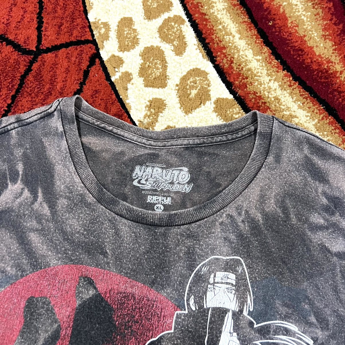 Anime Vintage Thrashed Faded Akatsuki Uchiha Itachi Naruto T Shirt Size US XL / EU 56 / 4 - 4 Thumbnail