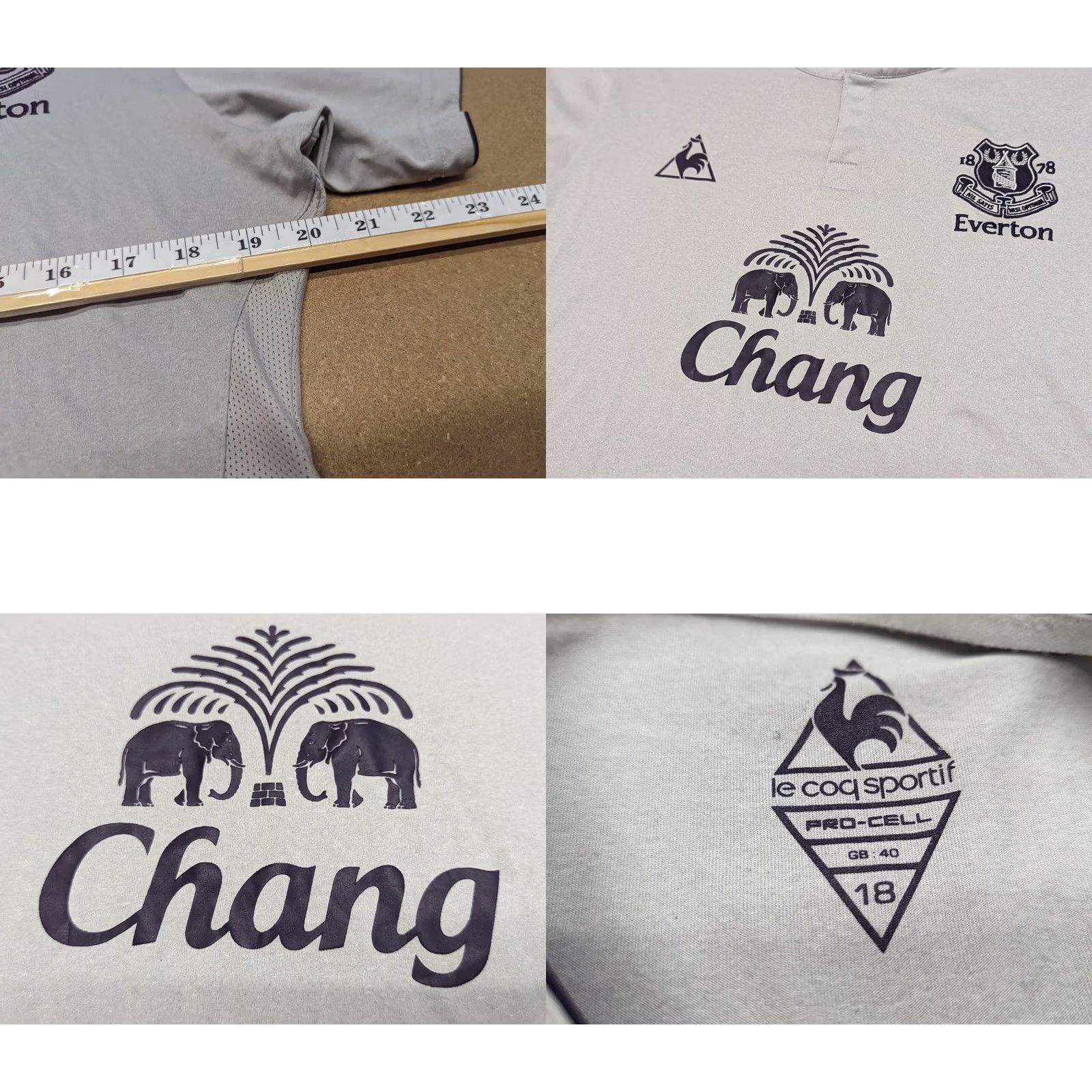 Le Coq Sportif Le Coq Sportif Everton Football Jersey 2011-2012 Mens Size 40 Medium Third Shirt Sports Mens Regular Gray 100% Polyester Moisture Wicking Size US L / EU 52-54 / 3 - 8 Thumbnail